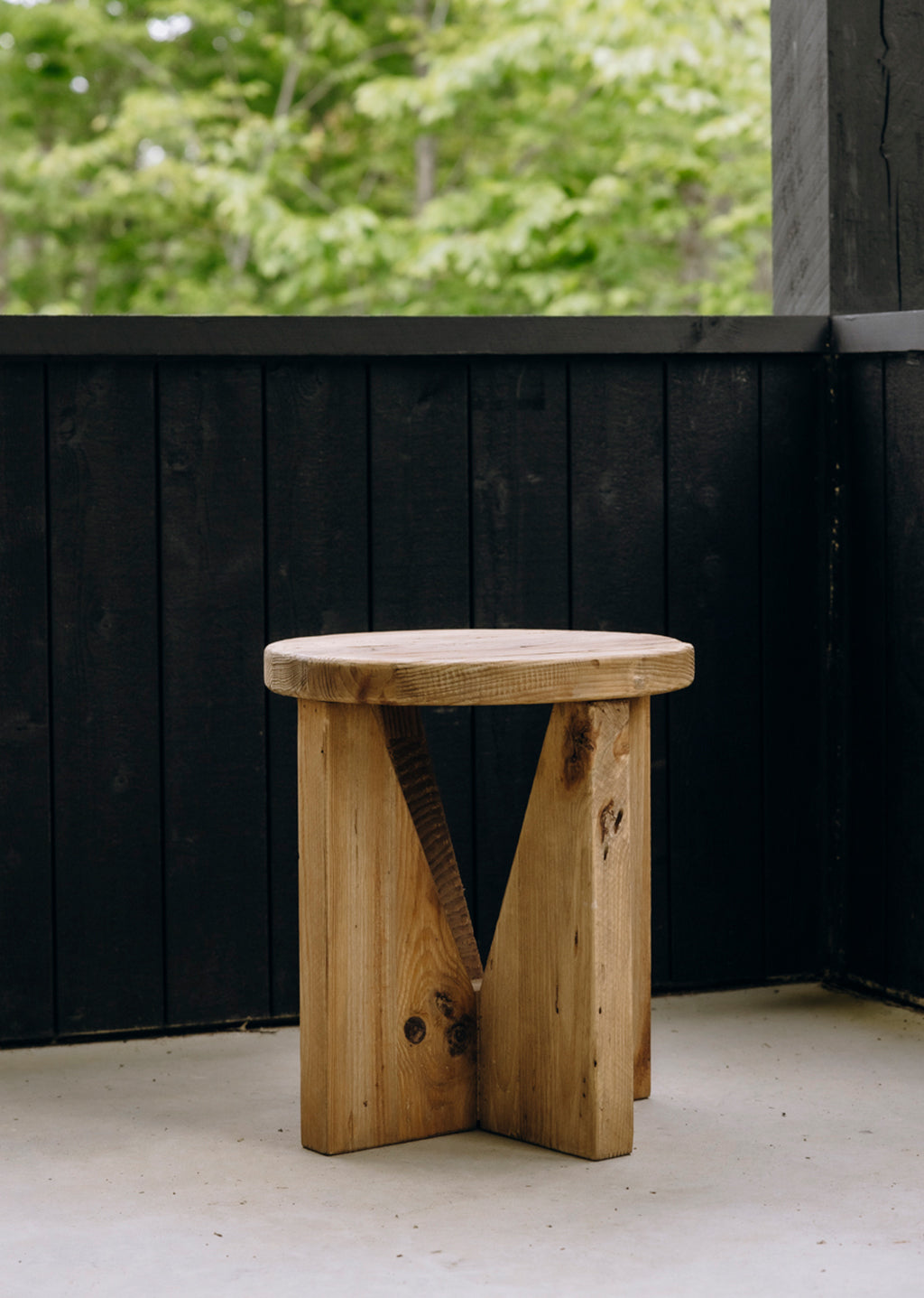 Table tabouret en bois