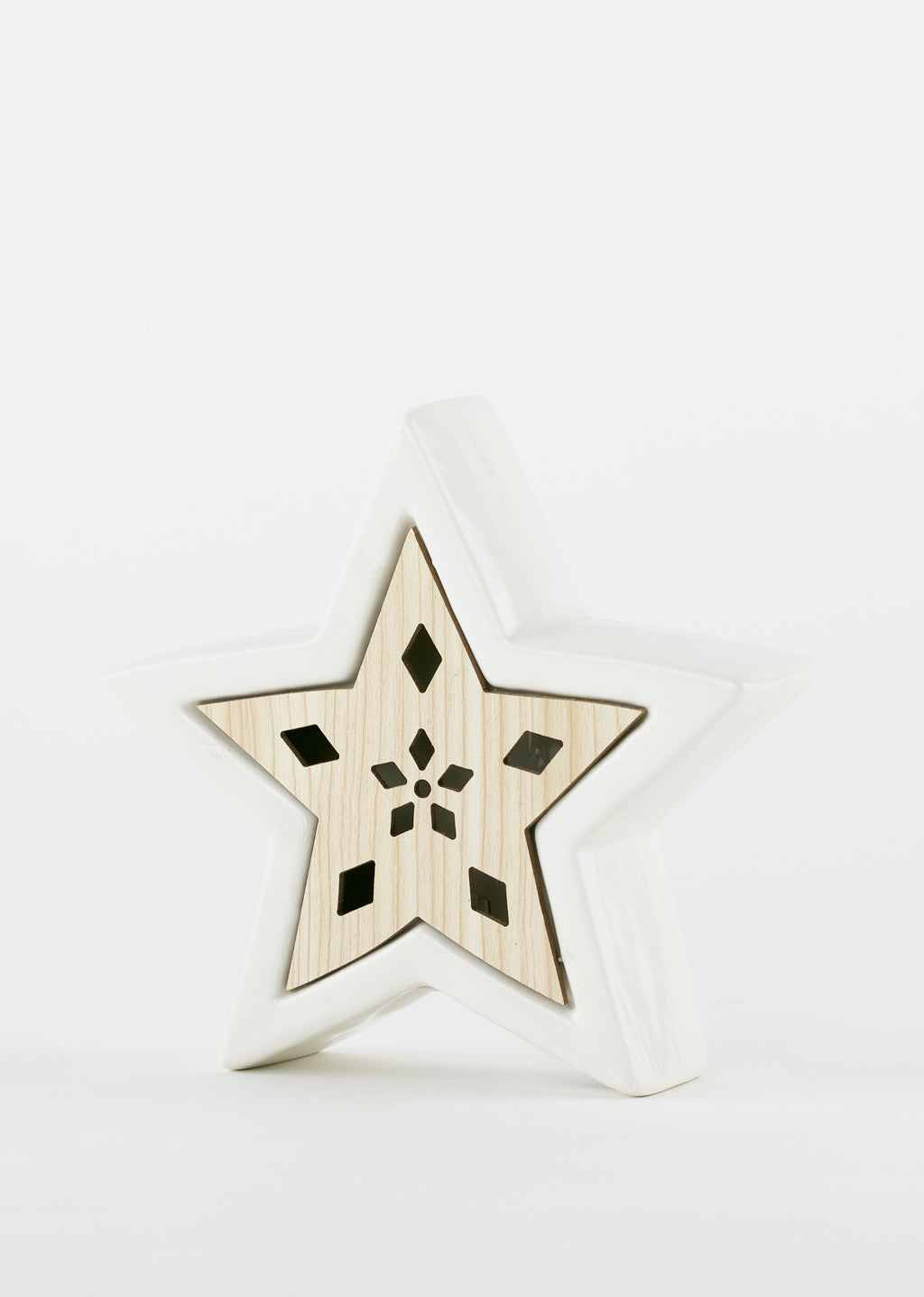 Étoile lumineuse de céramique - grande