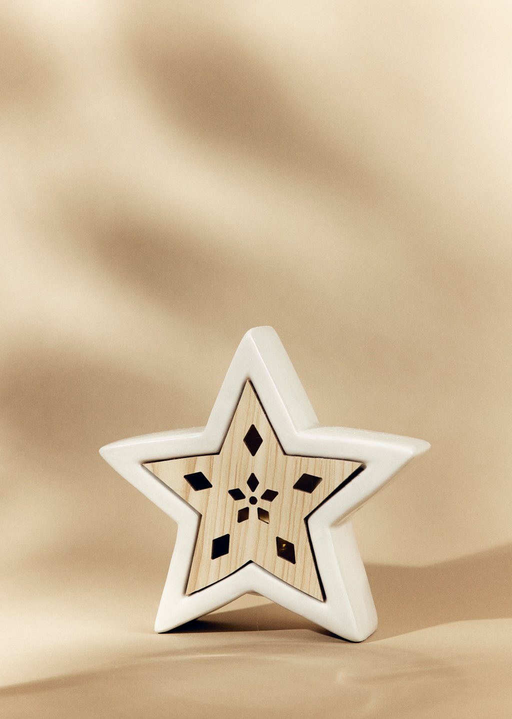 Étoile lumineuse de céramique - grande