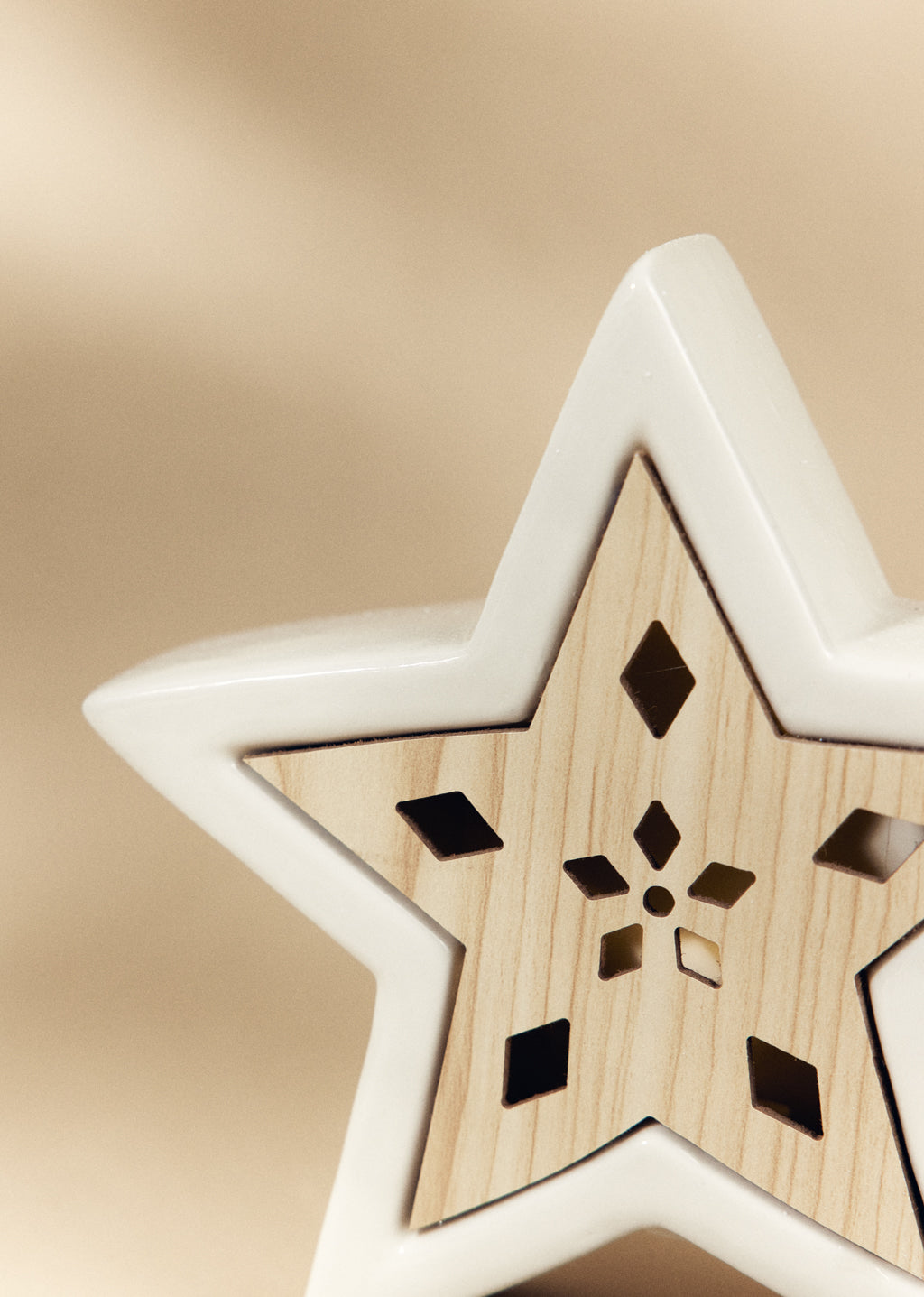 Étoile lumineuse de céramique - grande