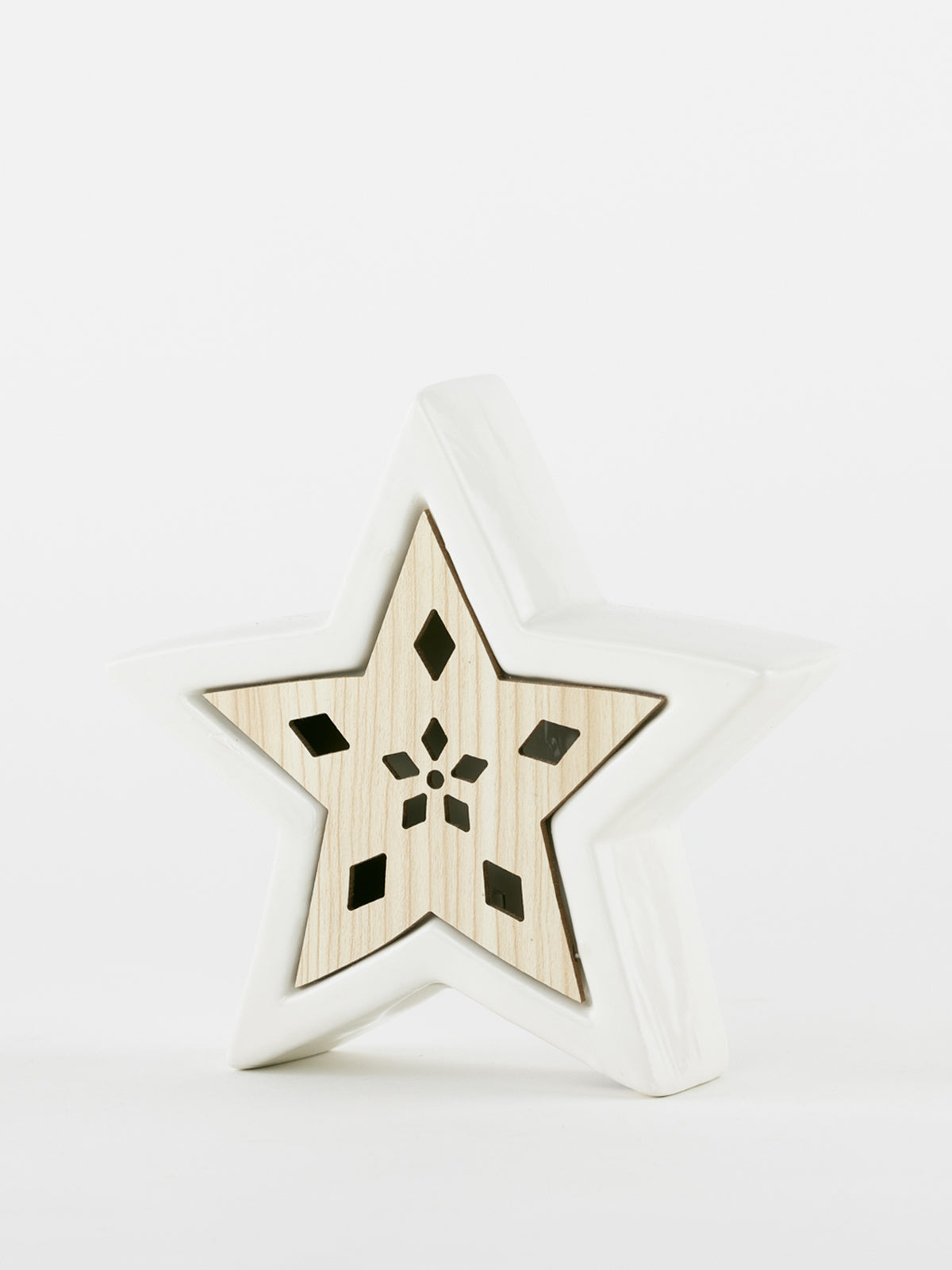 Étoile lumineuse de céramique - grande