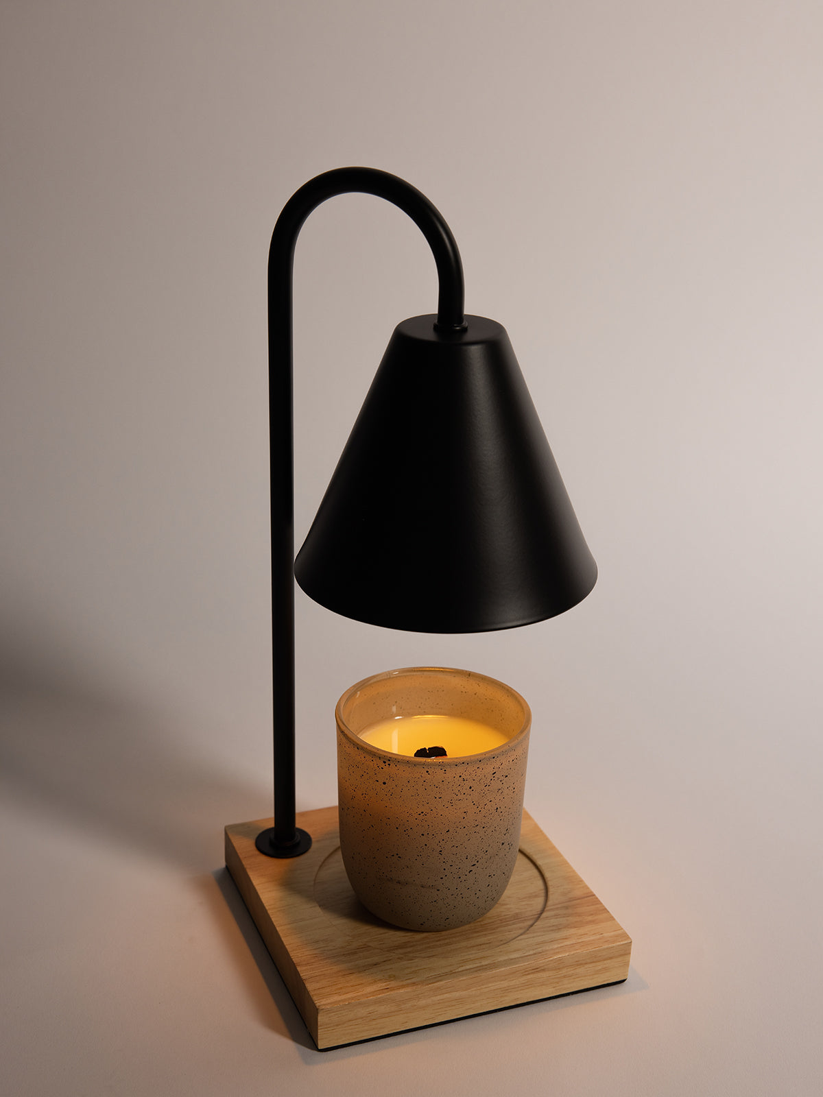 Lampe chauffe-bougie noire