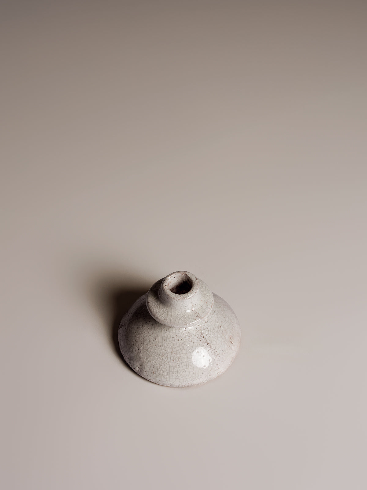 Bougeoir en céramique - Craquelé