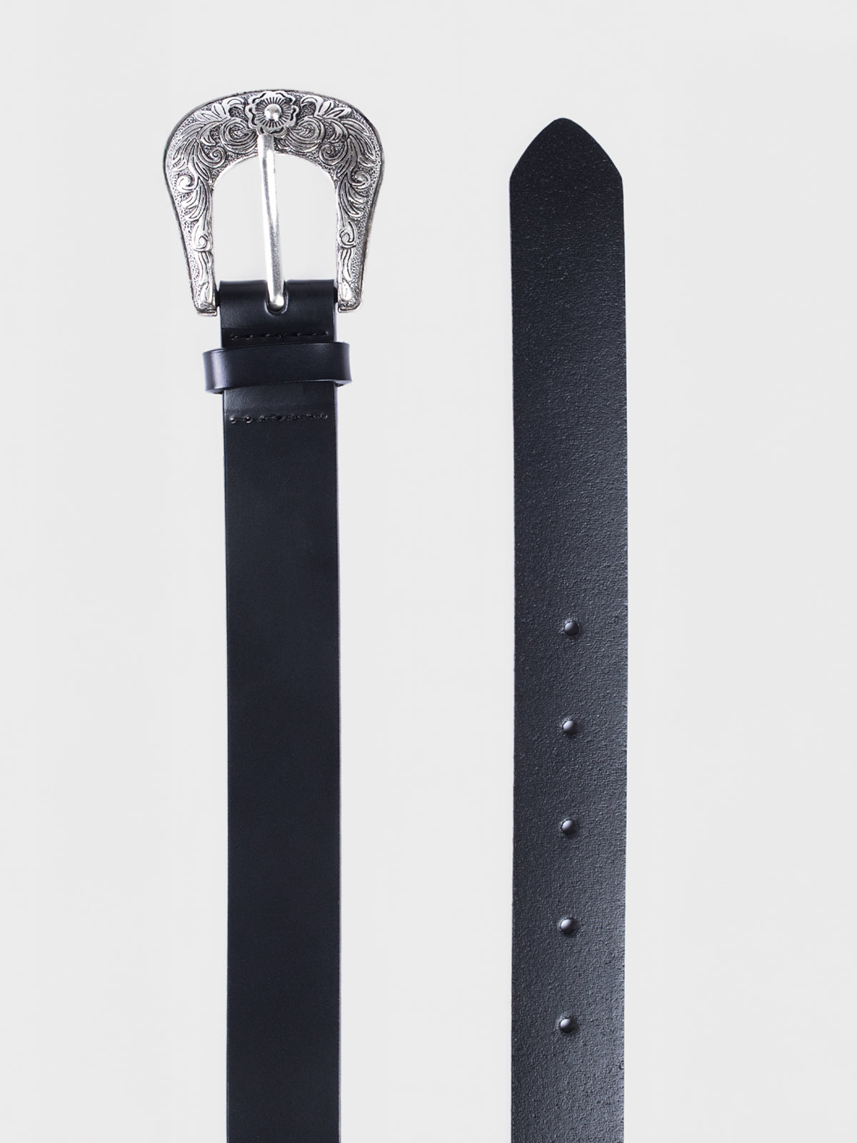 Ceinture en cuir avec boucle western