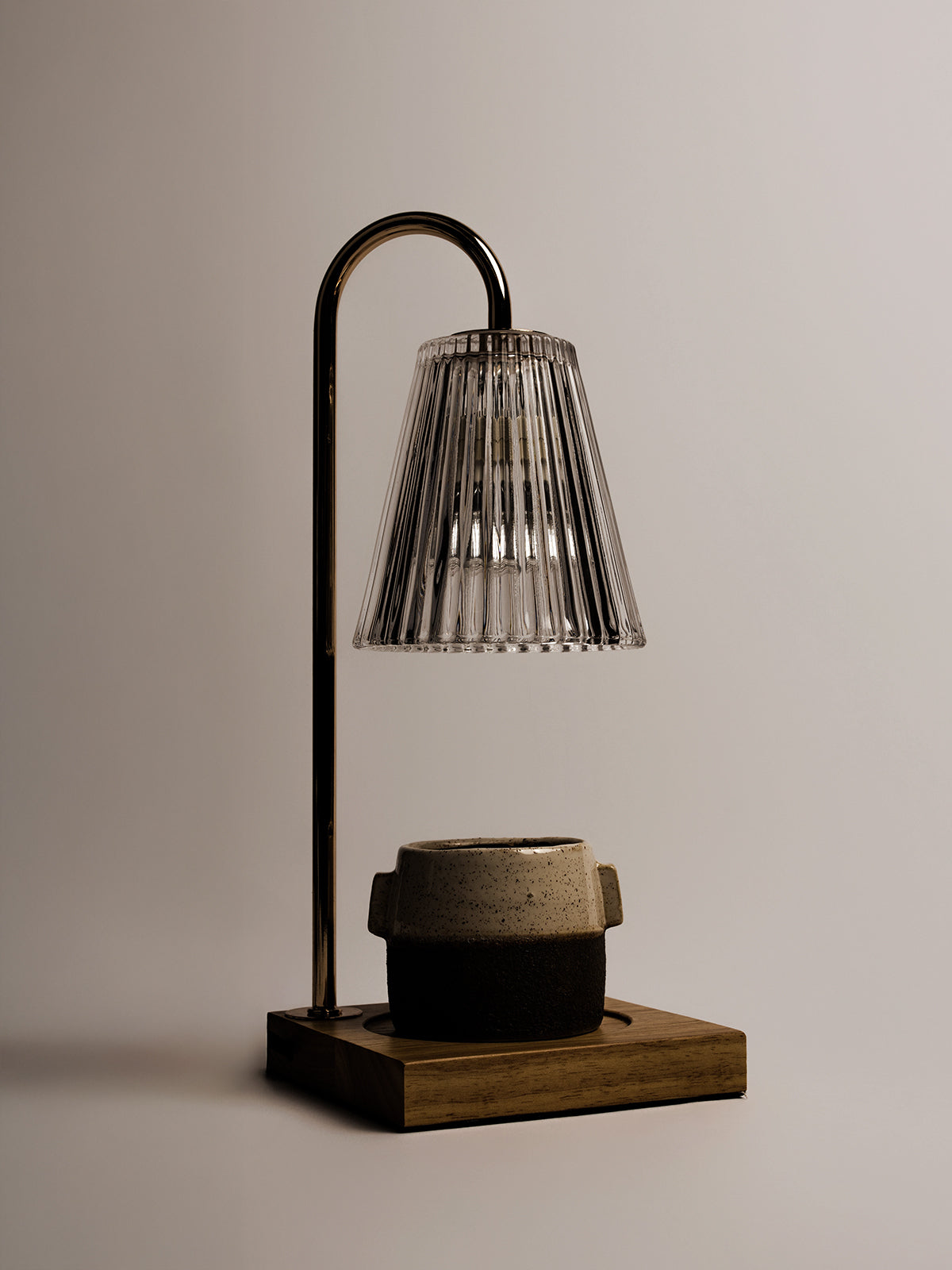 Lampe chauffe bougie transparente