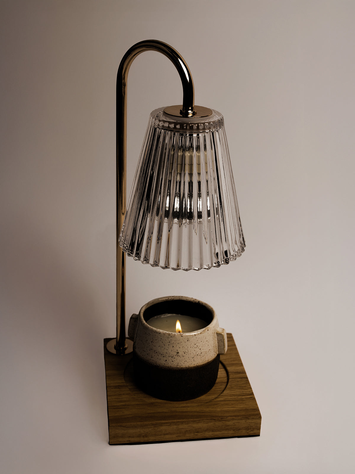 Lampe chauffe bougie transparente