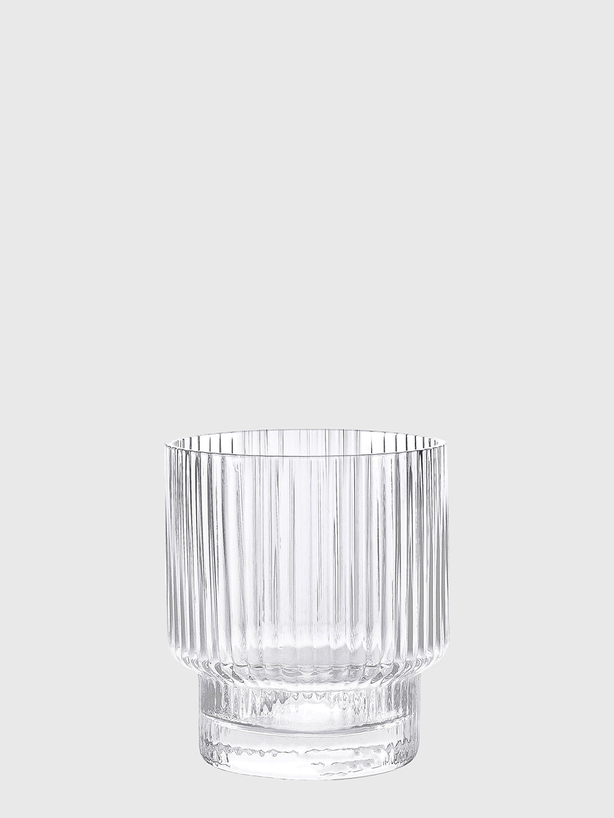 Clear ribbed glass