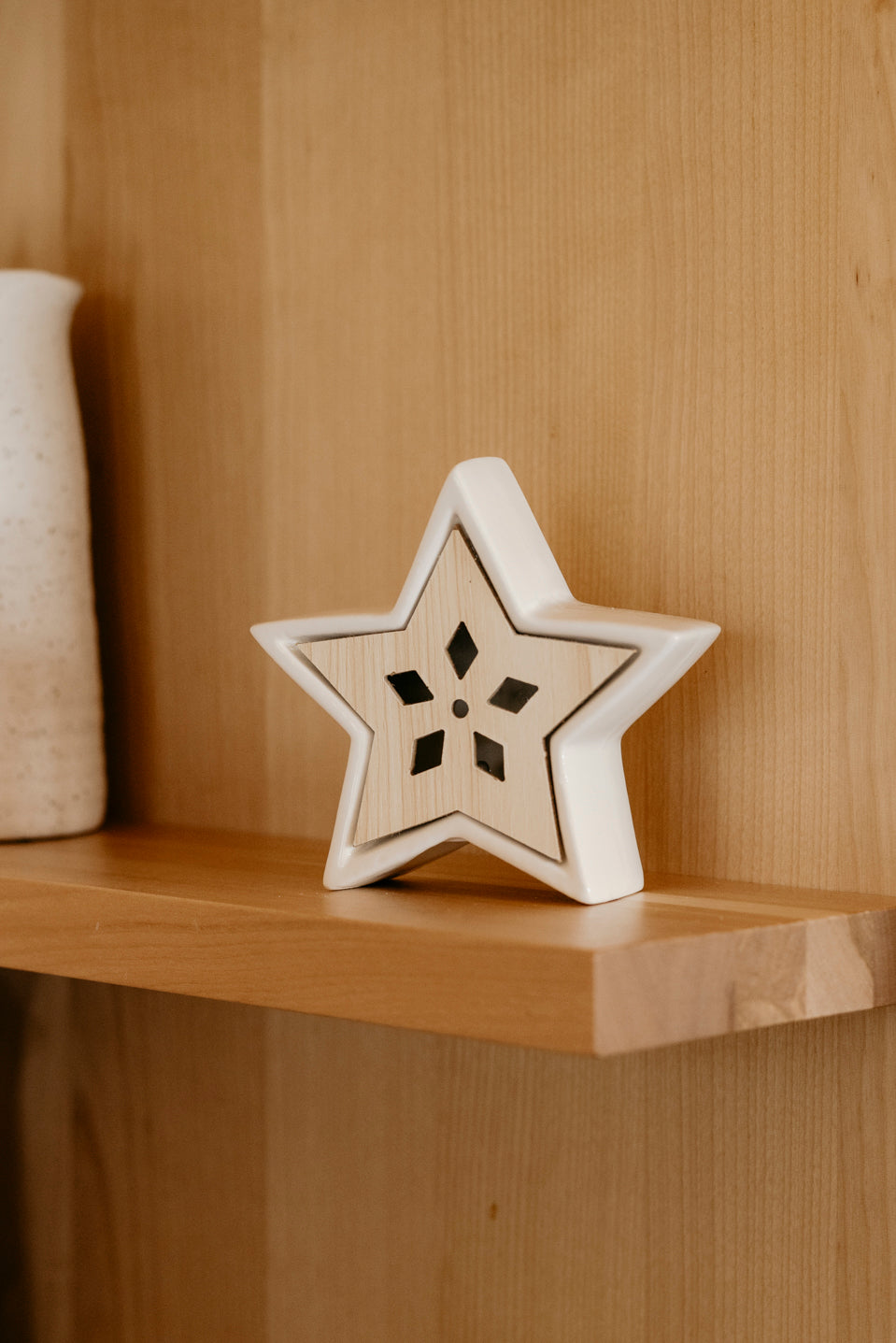 Étoile lumineuse de céramique - petite