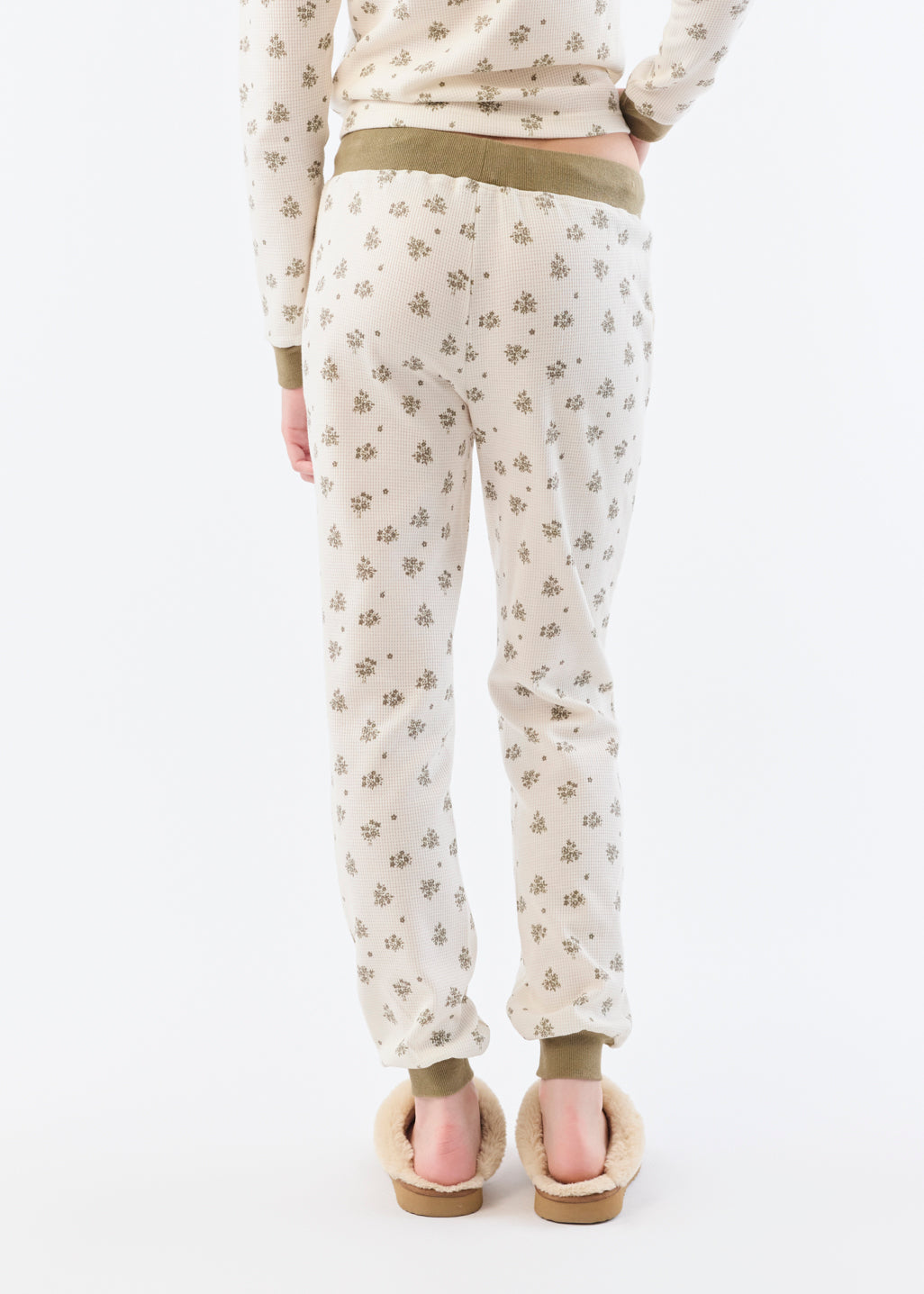 Printed waffle pyjama pants