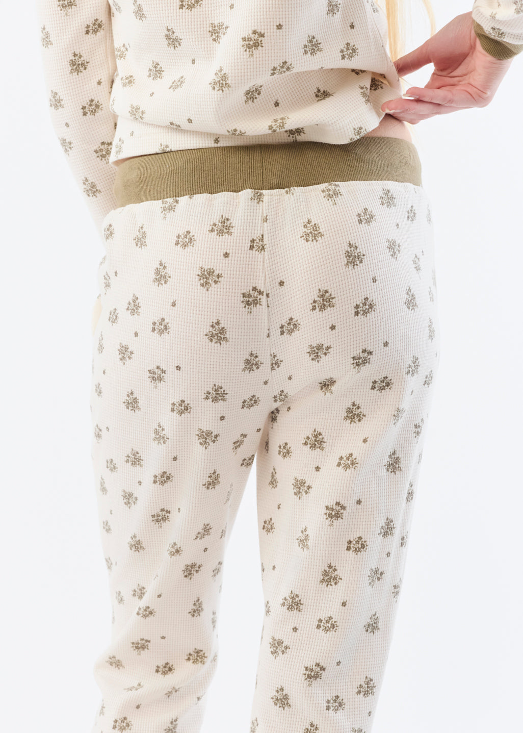 Printed waffle pyjama pants