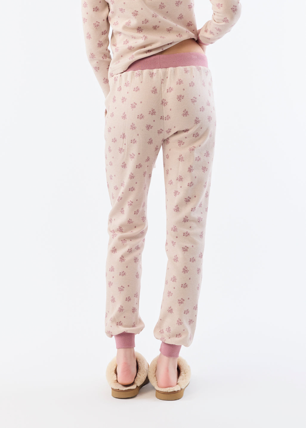 Printed waffle pyjama pants