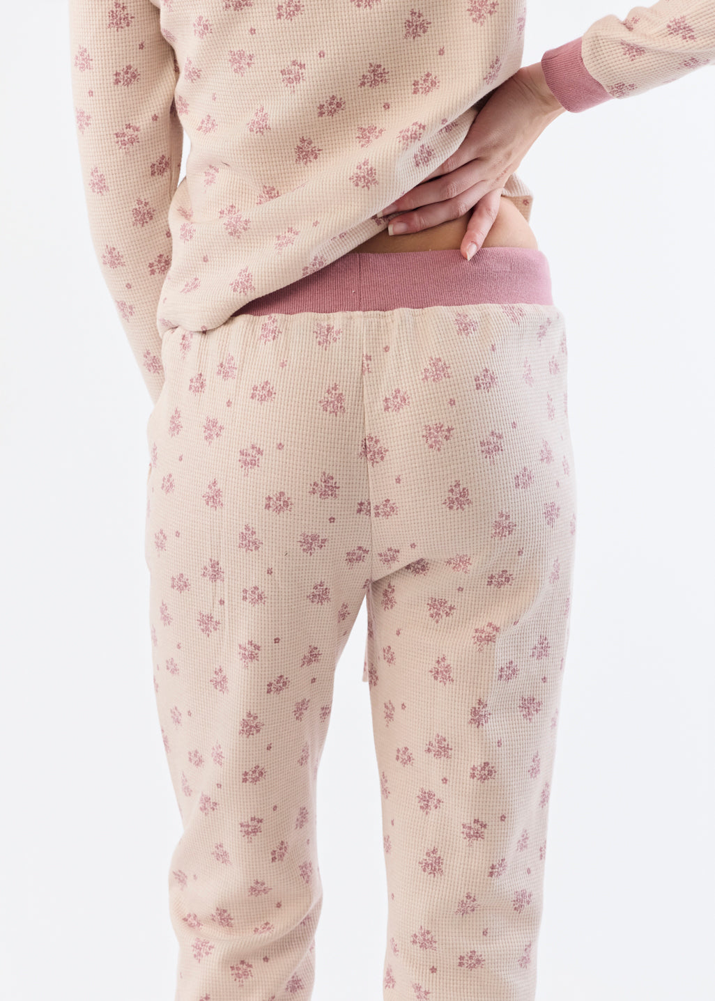 Printed waffle pyjama pants