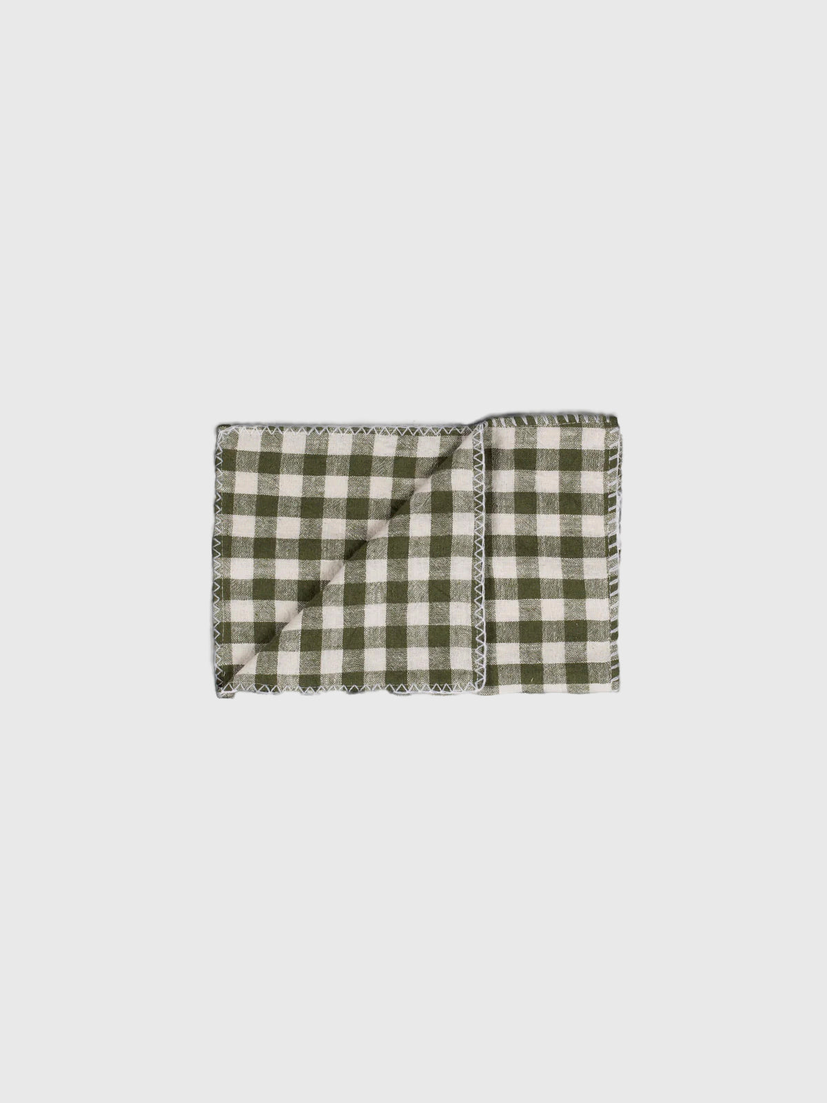 Green plaid placemat