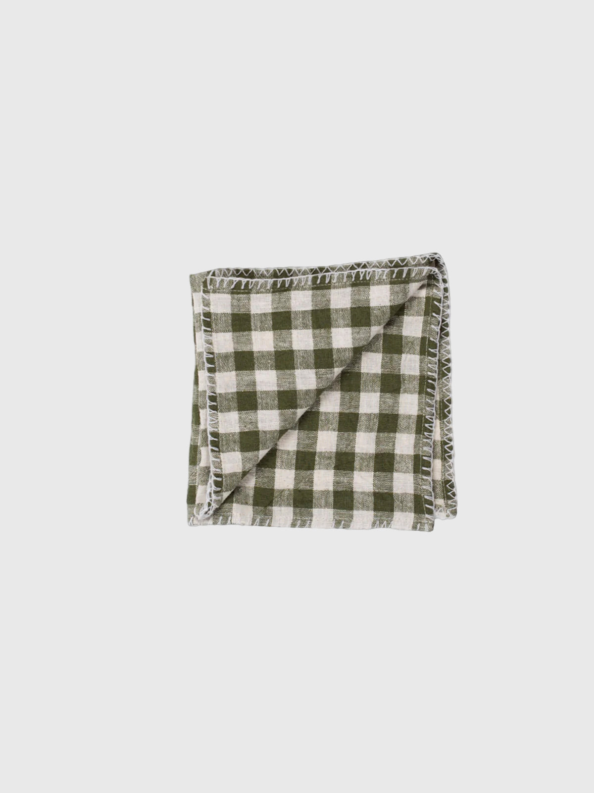 Green plaid napkin