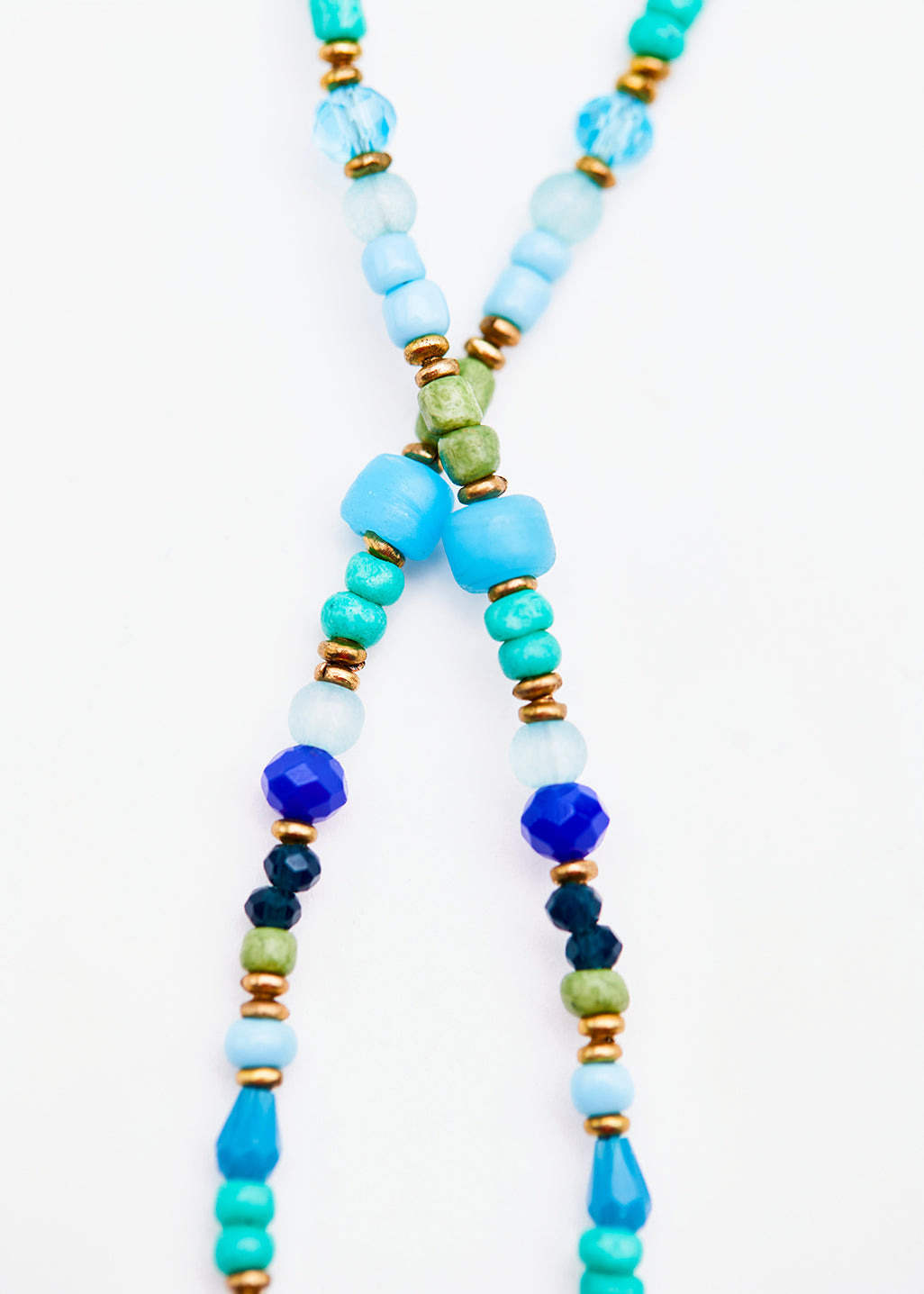 Bracelet perlé bleu