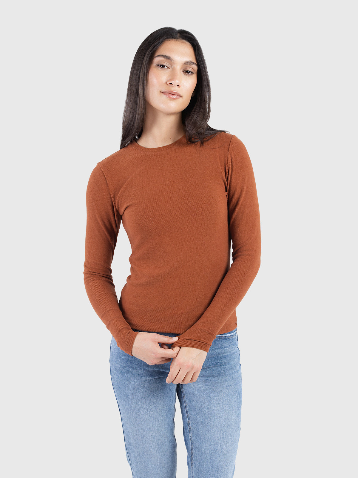 T-shirt basique doux à col rond