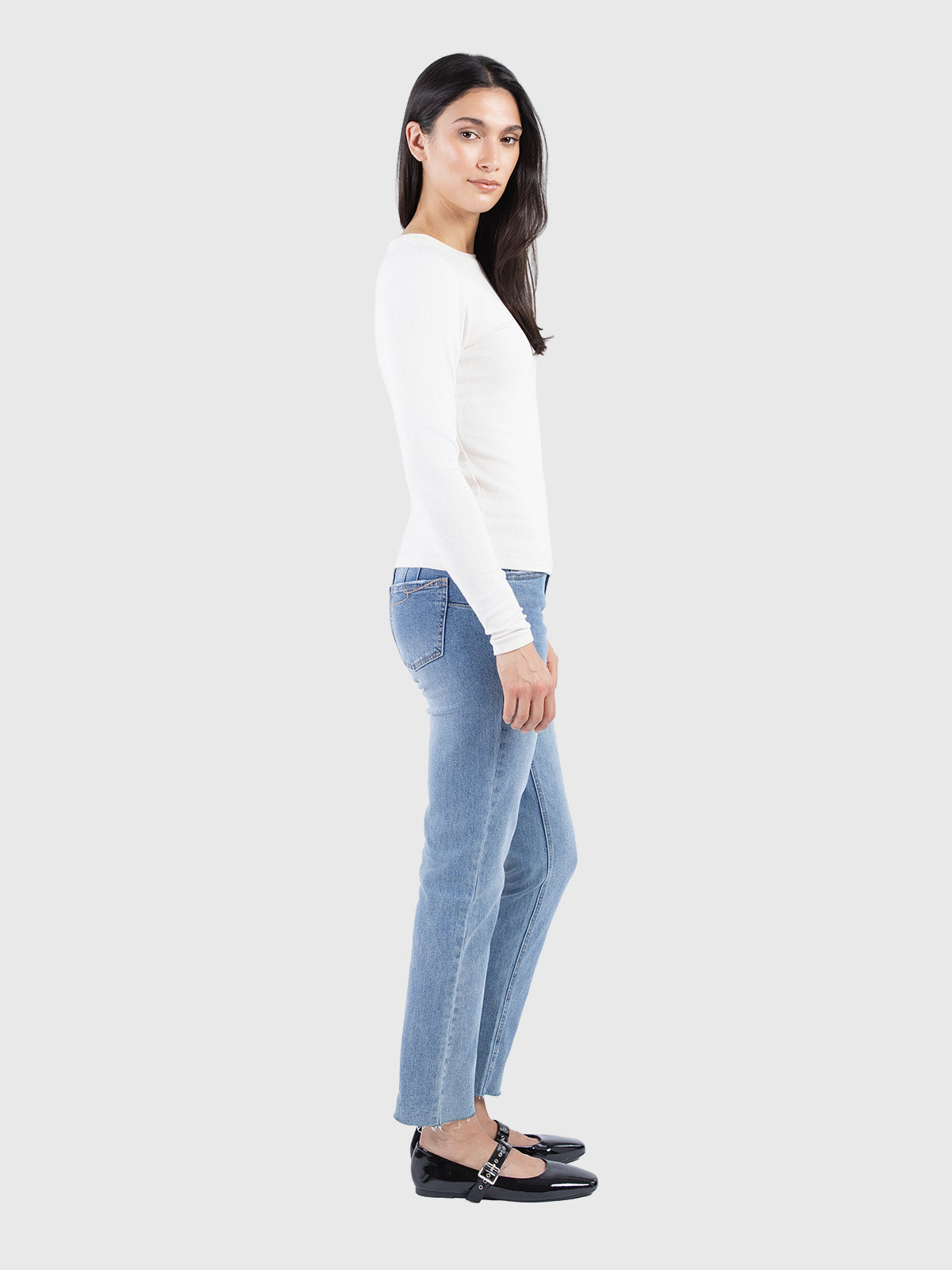 T-shirt basique doux à col rond