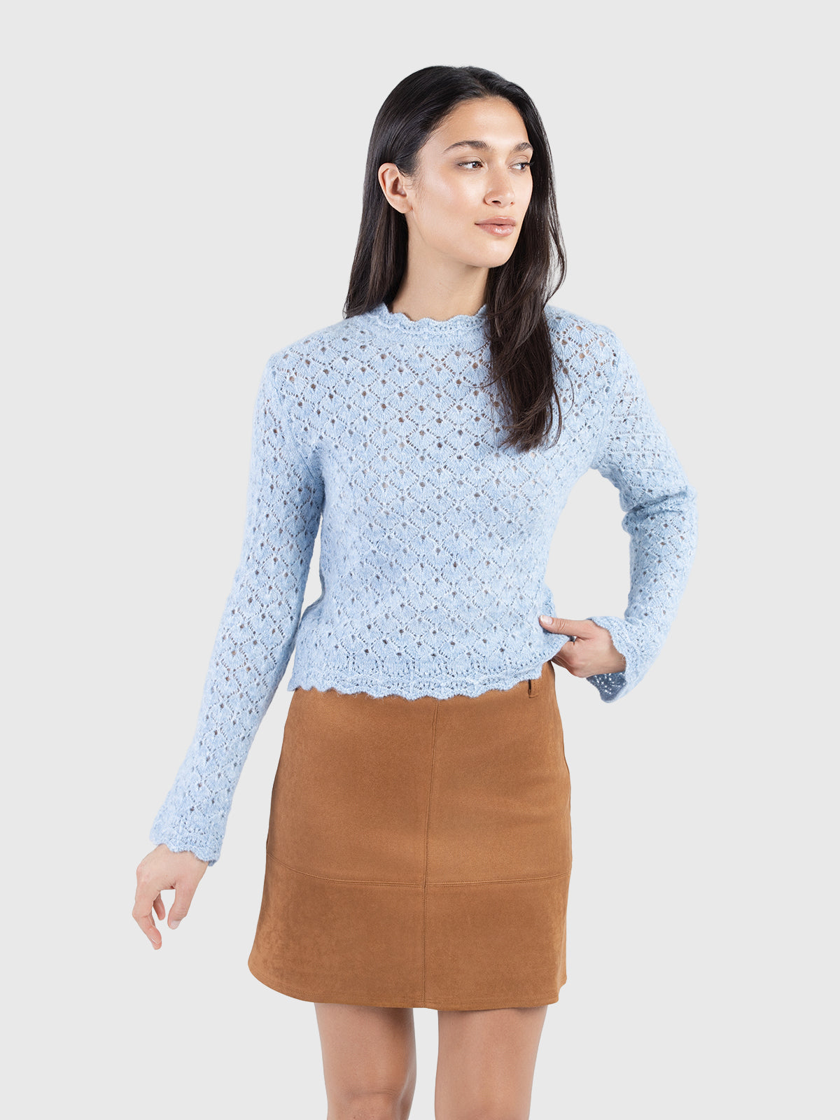 Romantic pointelle top