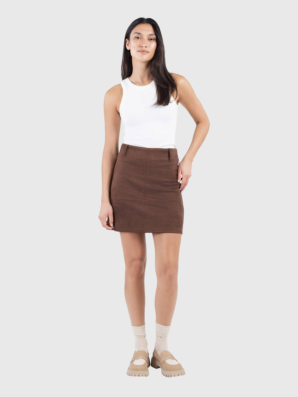Mini sueded skirt