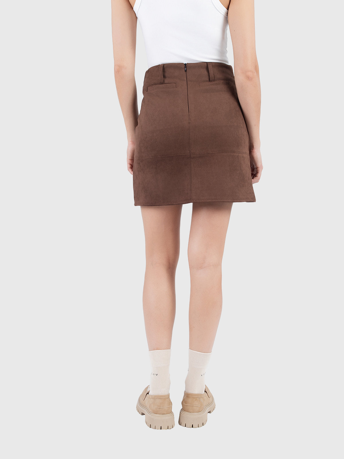 Mini sueded skirt