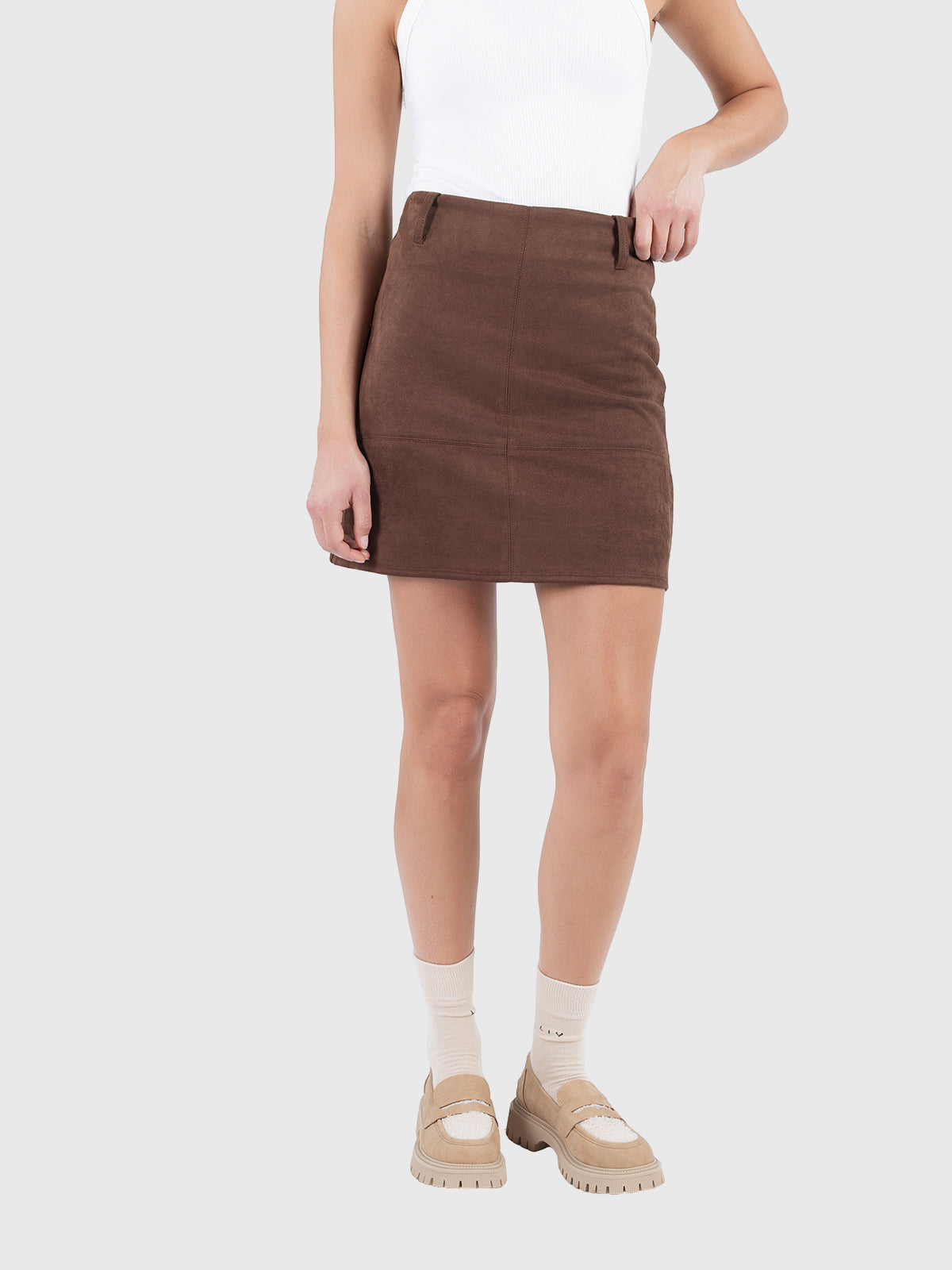 Mini sueded skirt