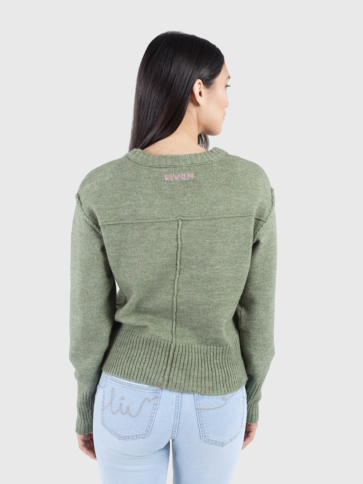 Basique col en V en fil recyclé