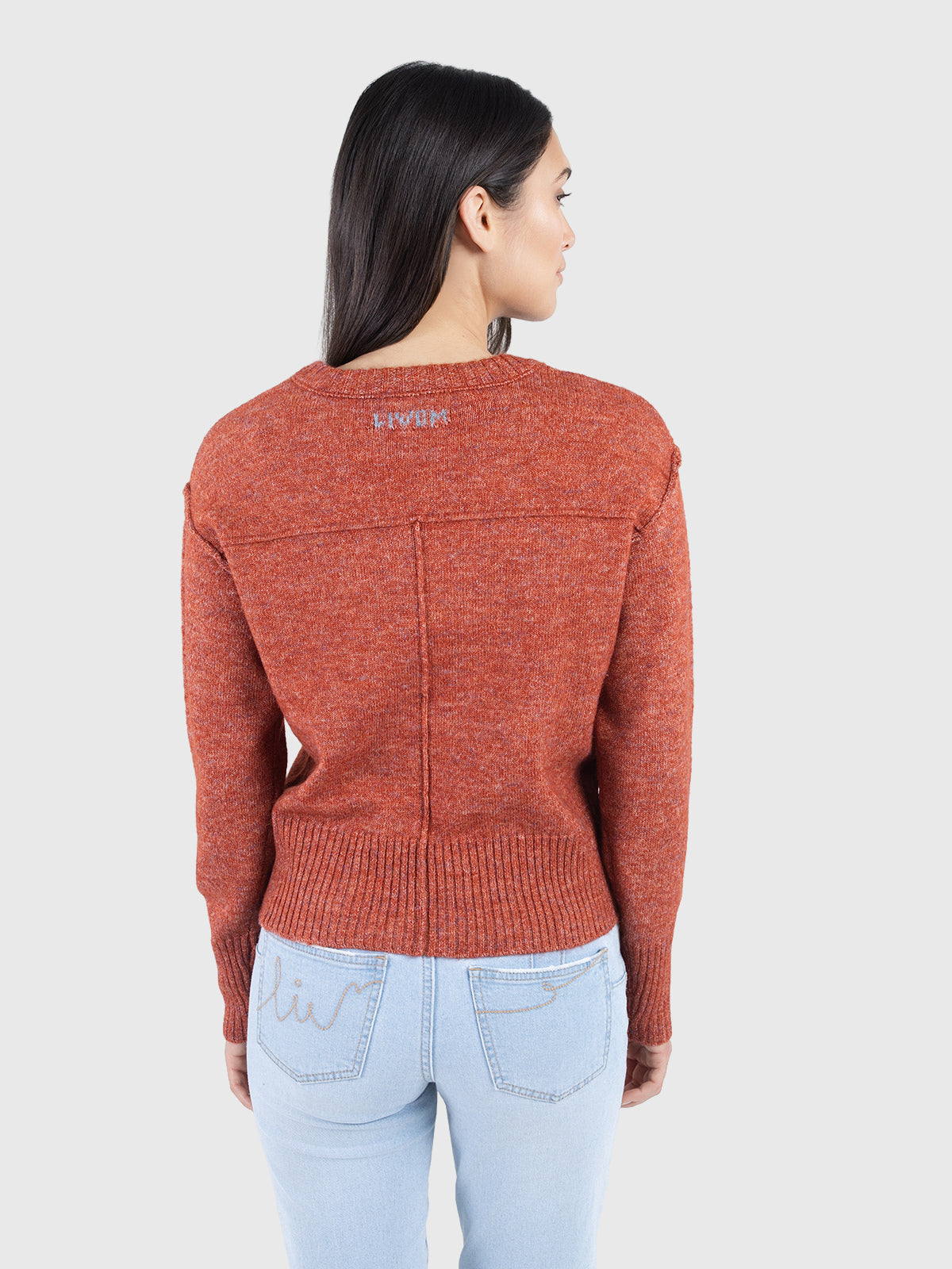 Basique col en V en fil recyclé