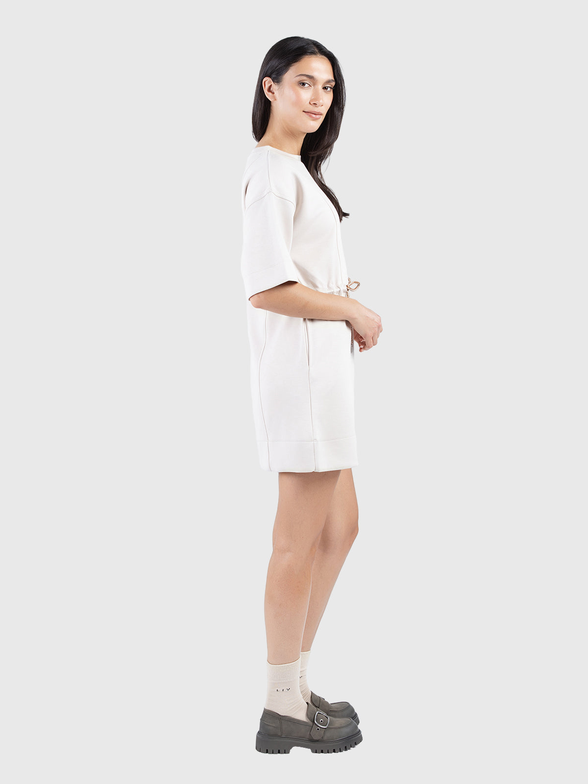 Short comfy double knit dress