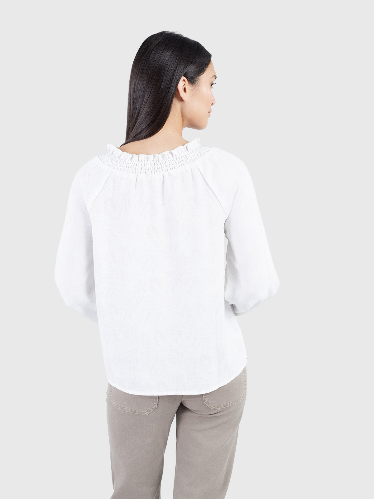 Solid peasant blouse