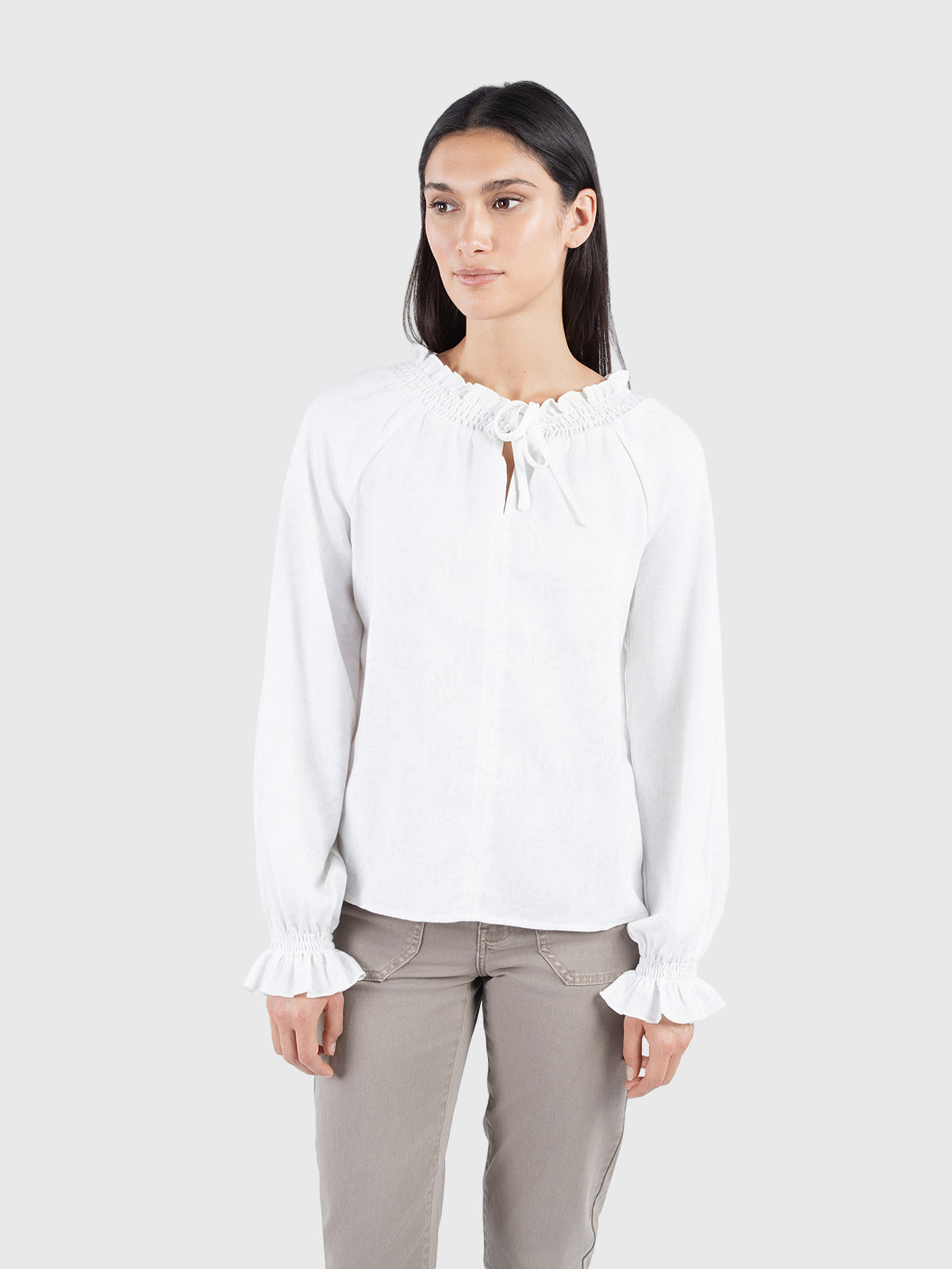 Solid peasant blouse