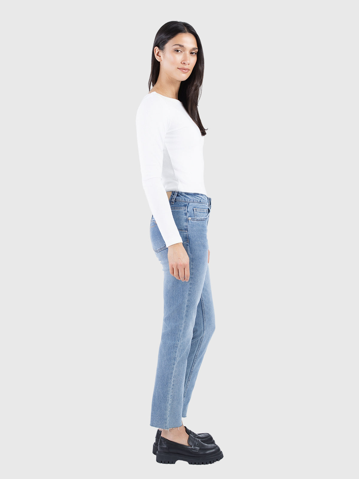 Straight ankle denim pant