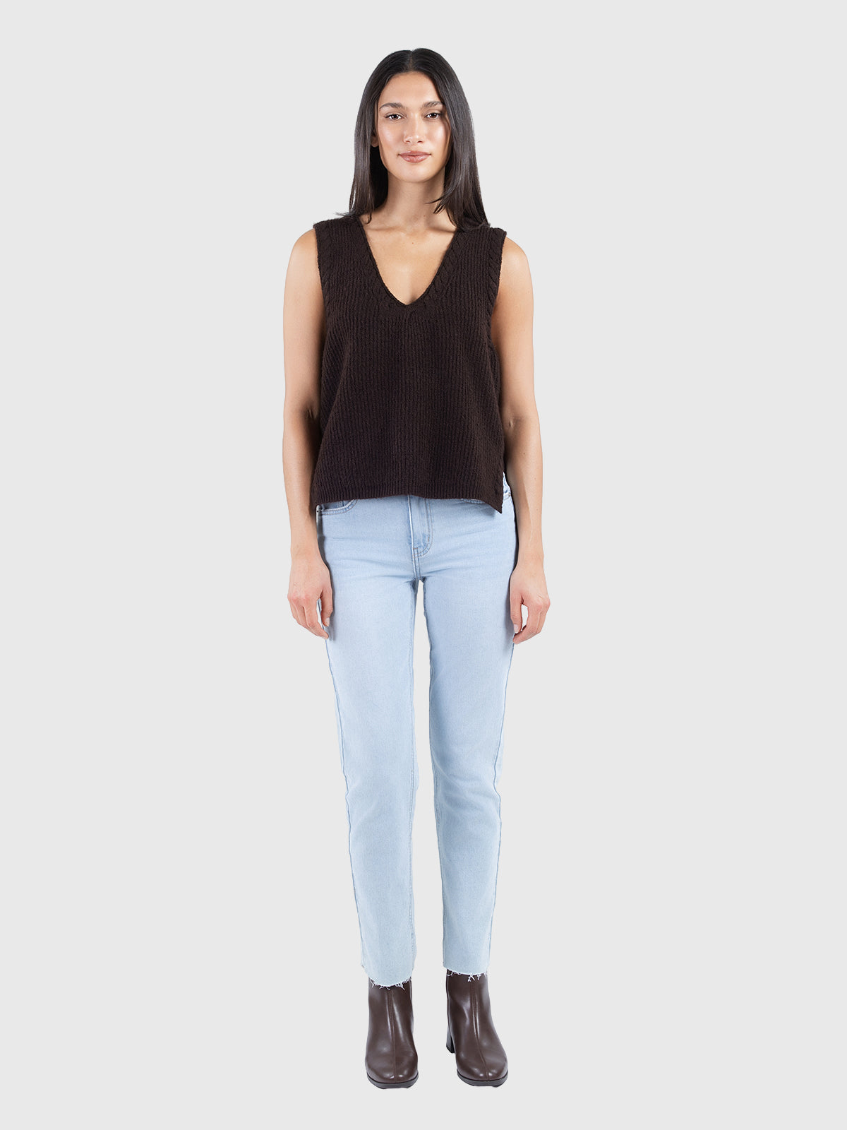 Straight ankle denim pant