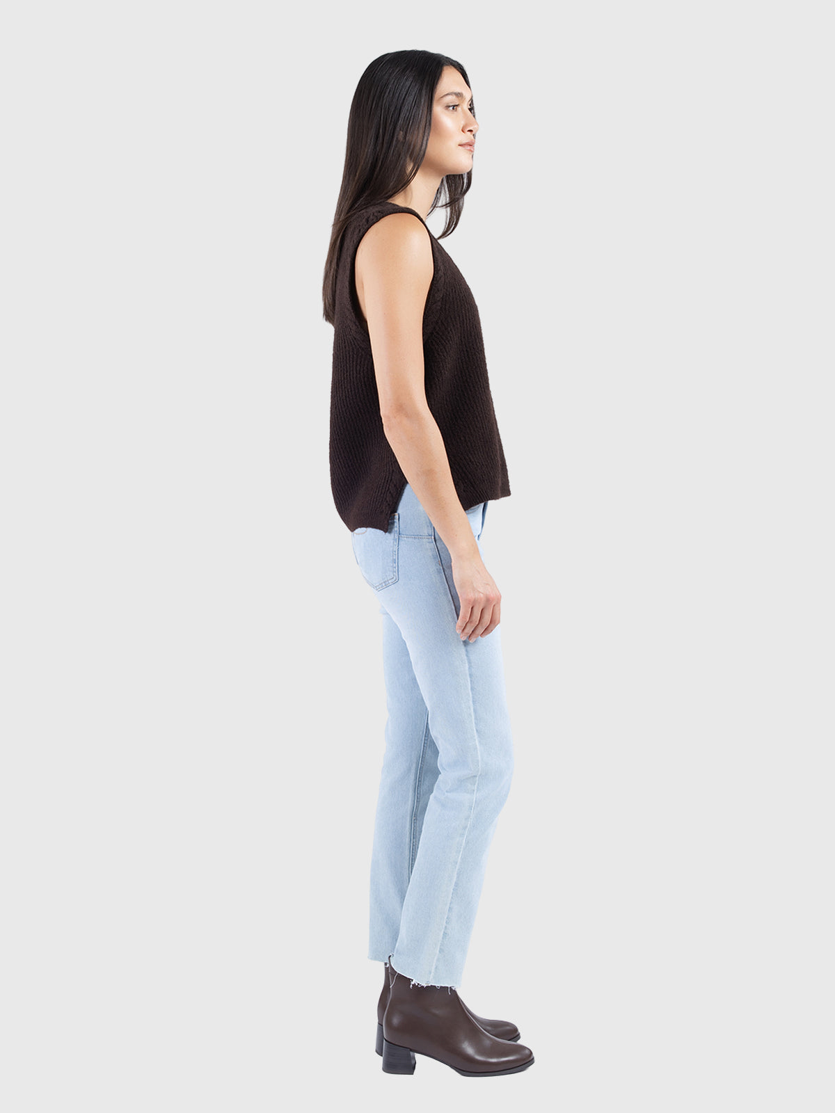 Straight ankle denim pant