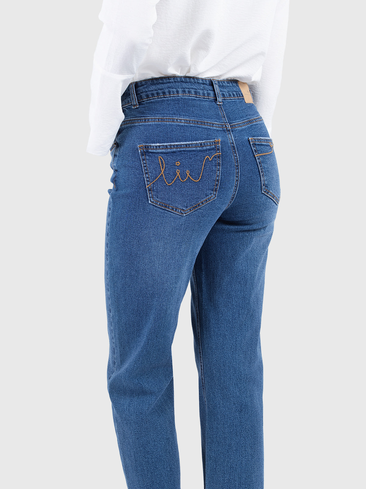 Straight wide cuff denim