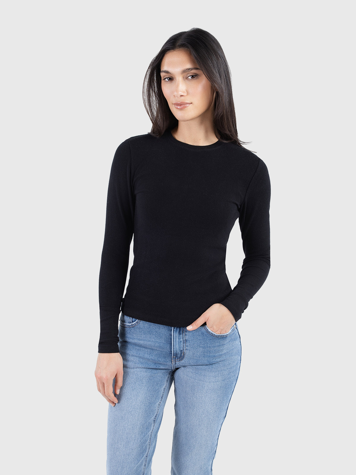 T-shirt basique doux à col rond