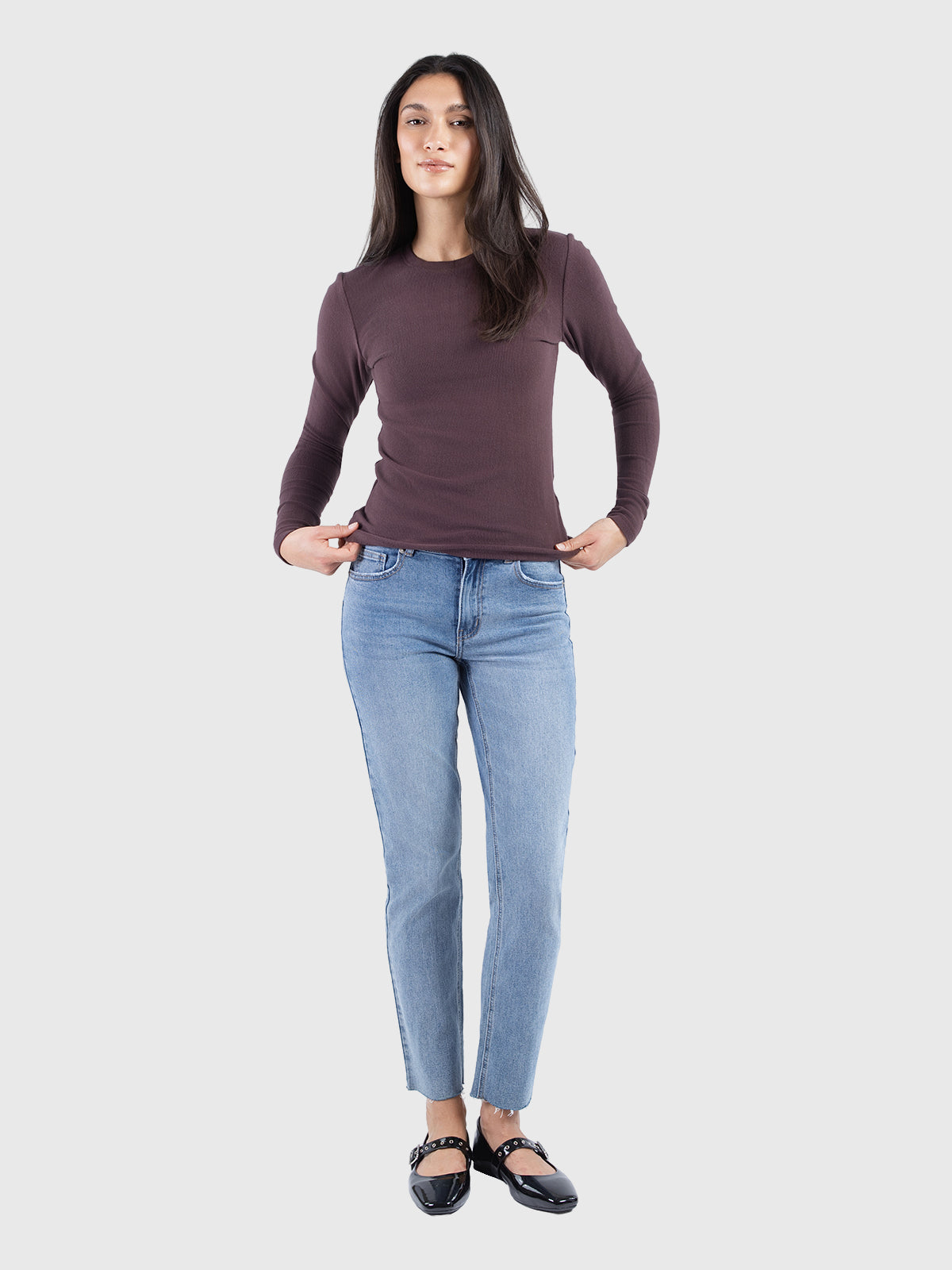 T-shirt basique doux à col rond