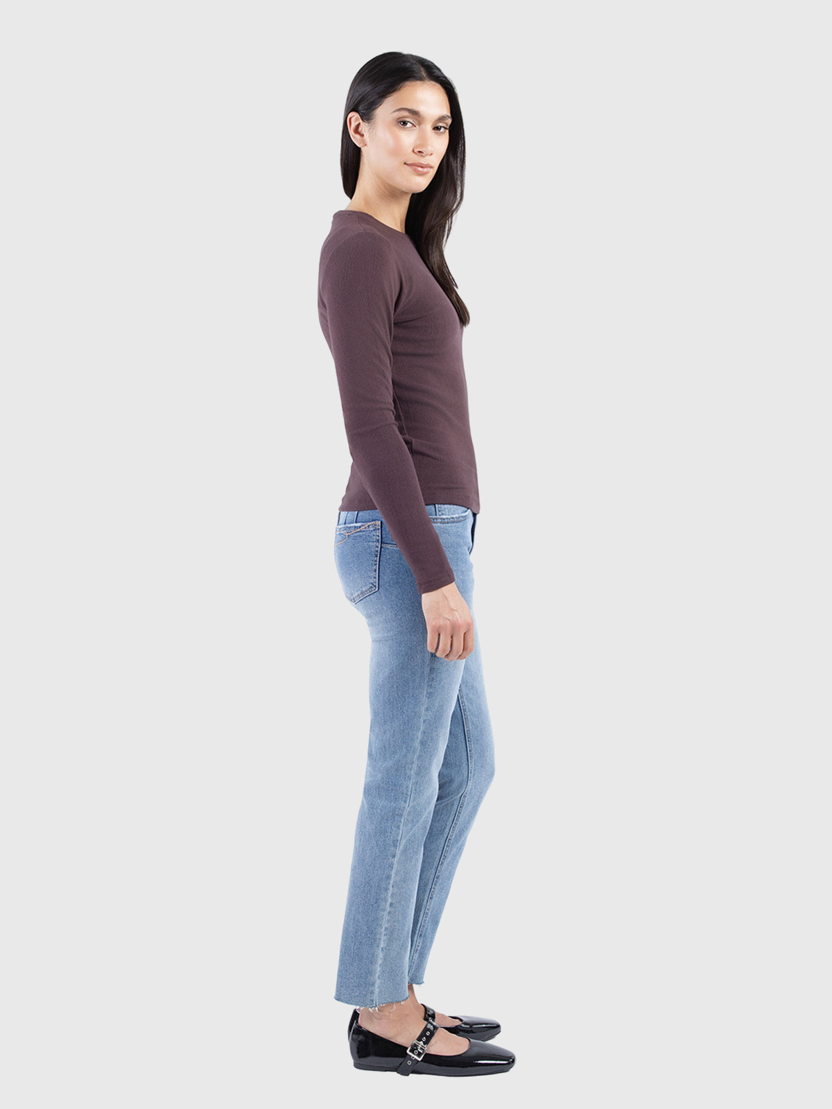 T-shirt basique doux à col rond