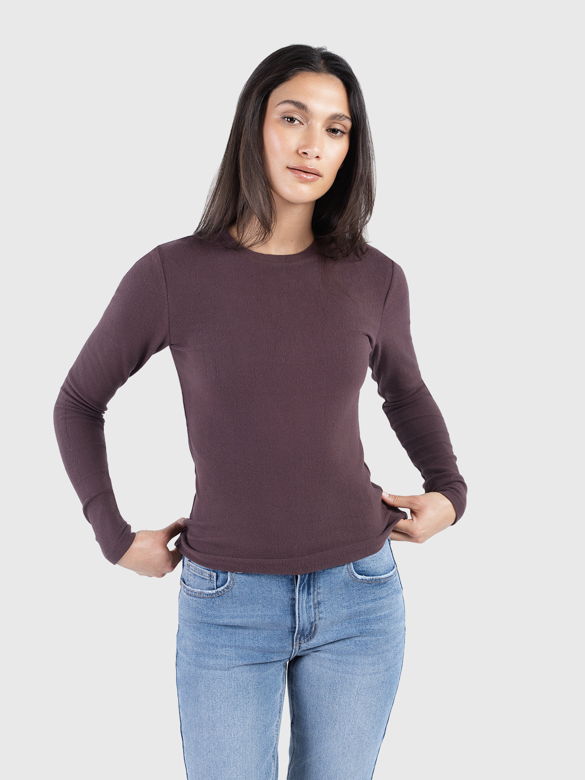 T-shirt basique doux à col rond