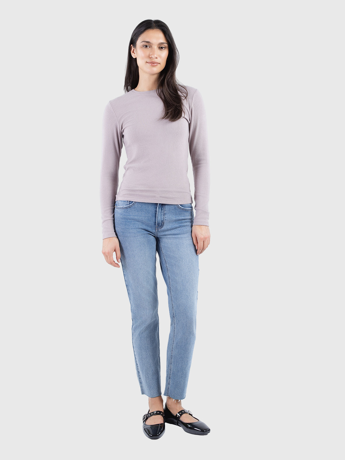 T-shirt basique doux à col rond