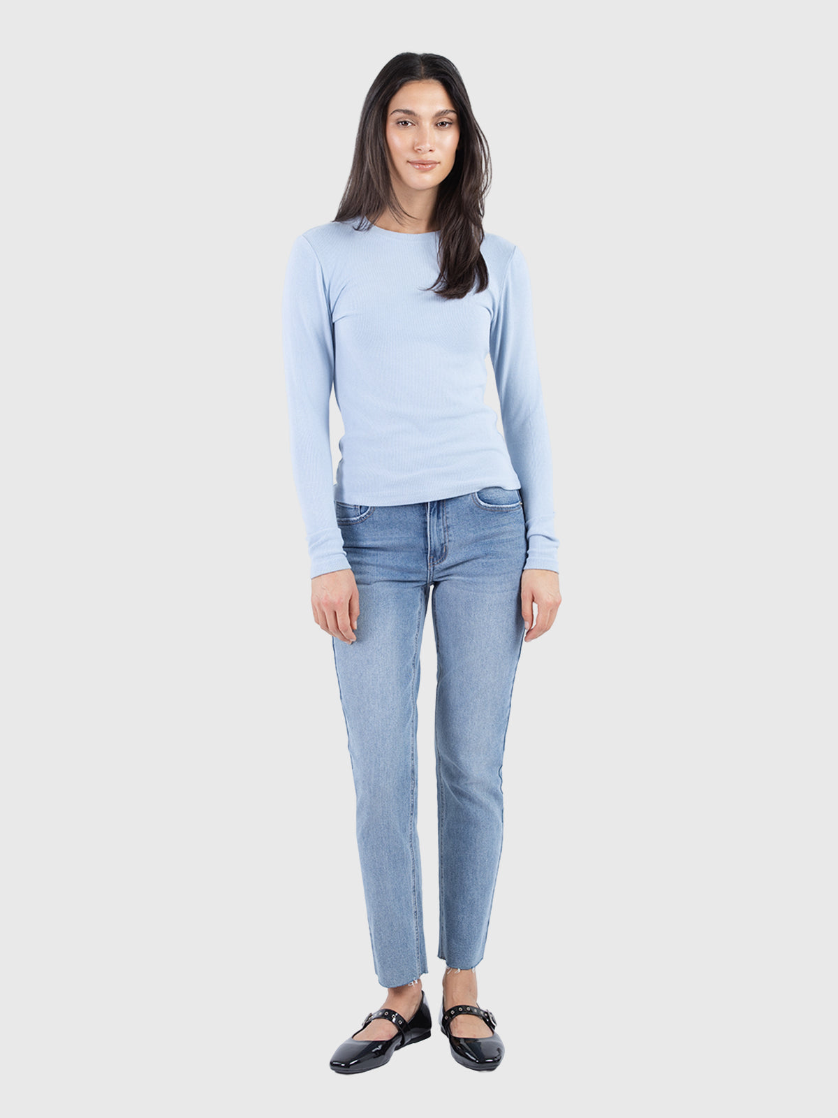 T-shirt basique doux à col rond