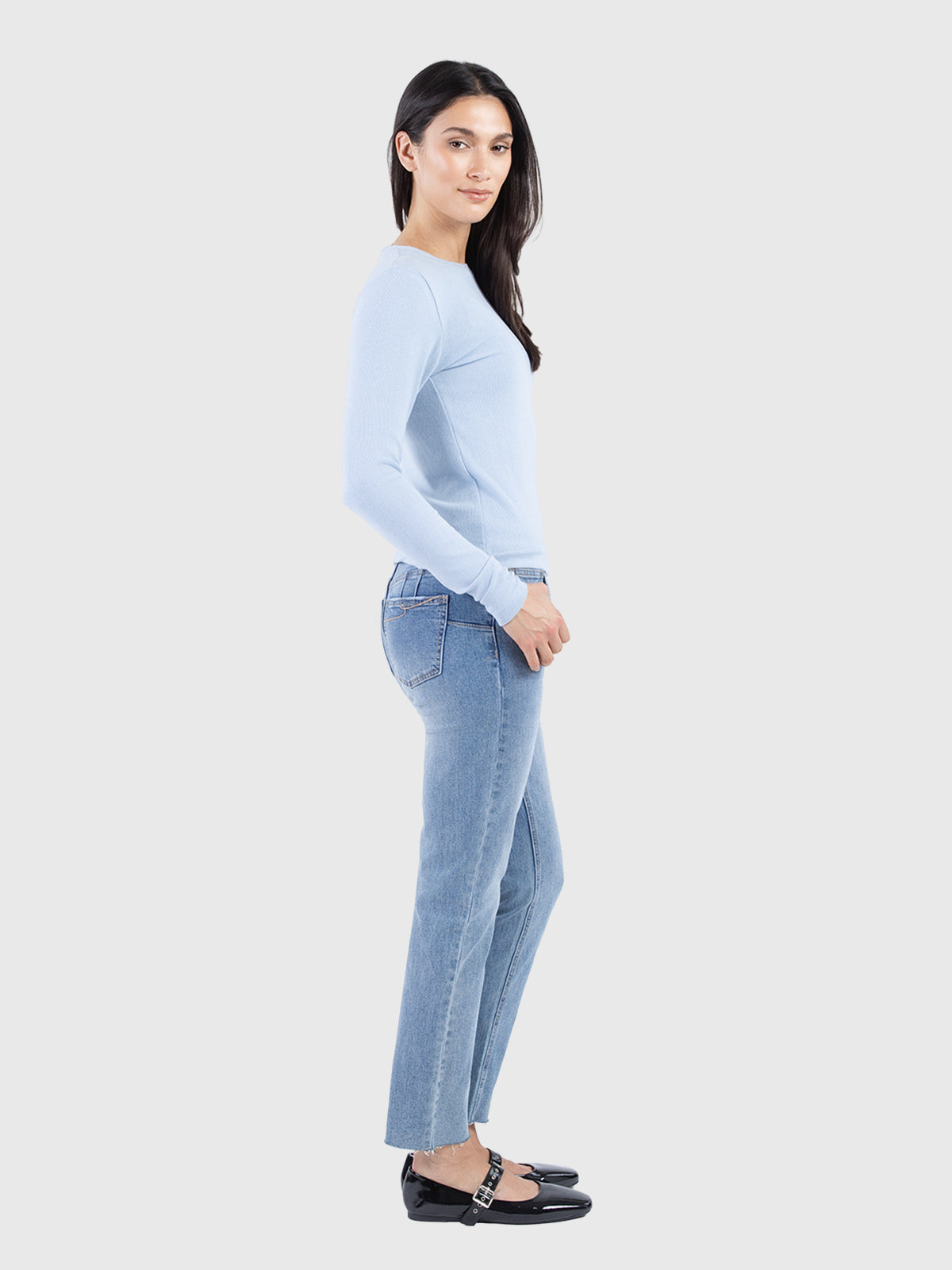 T-shirt basique doux à col rond