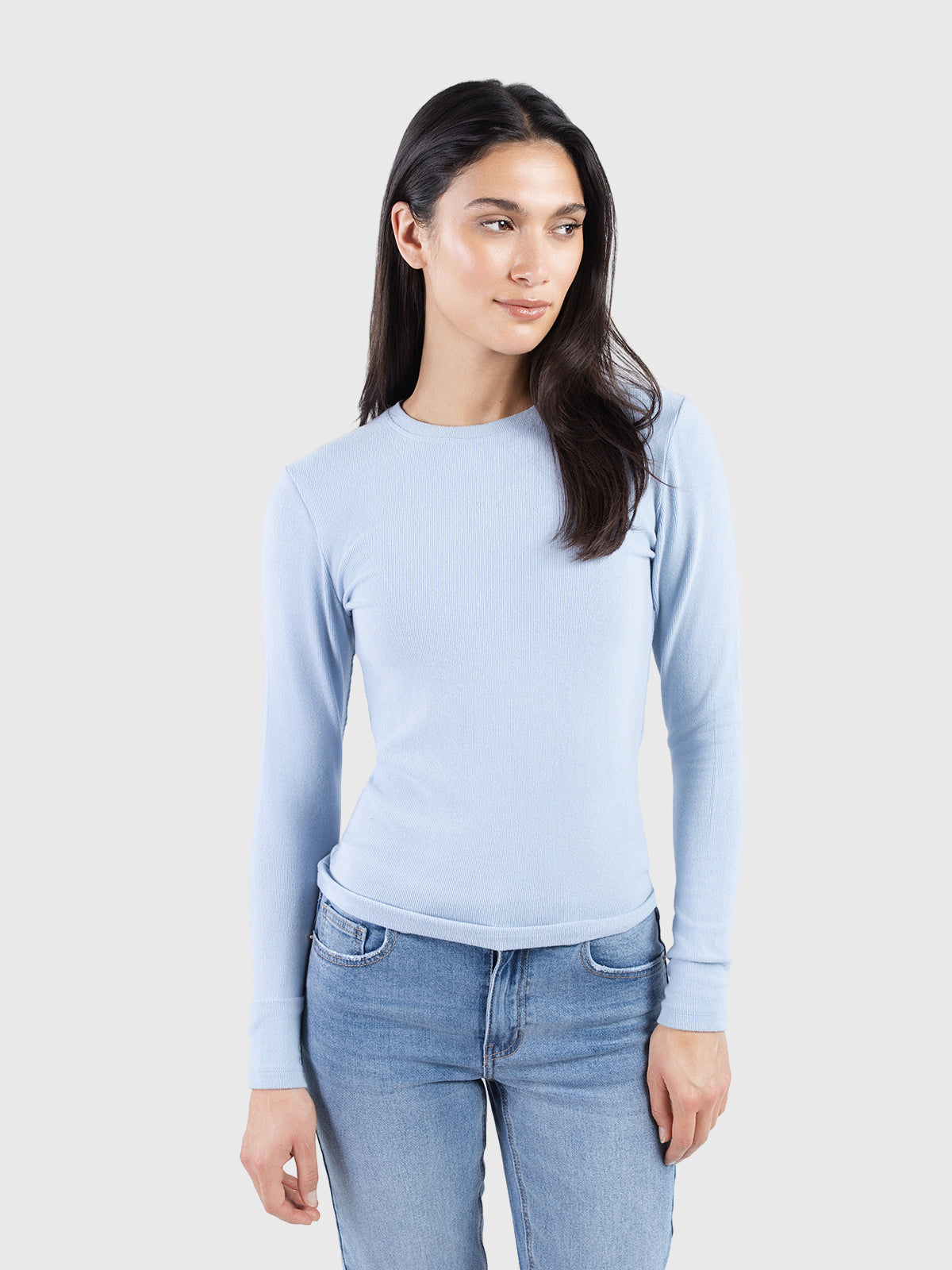 T-shirt basique doux à col rond