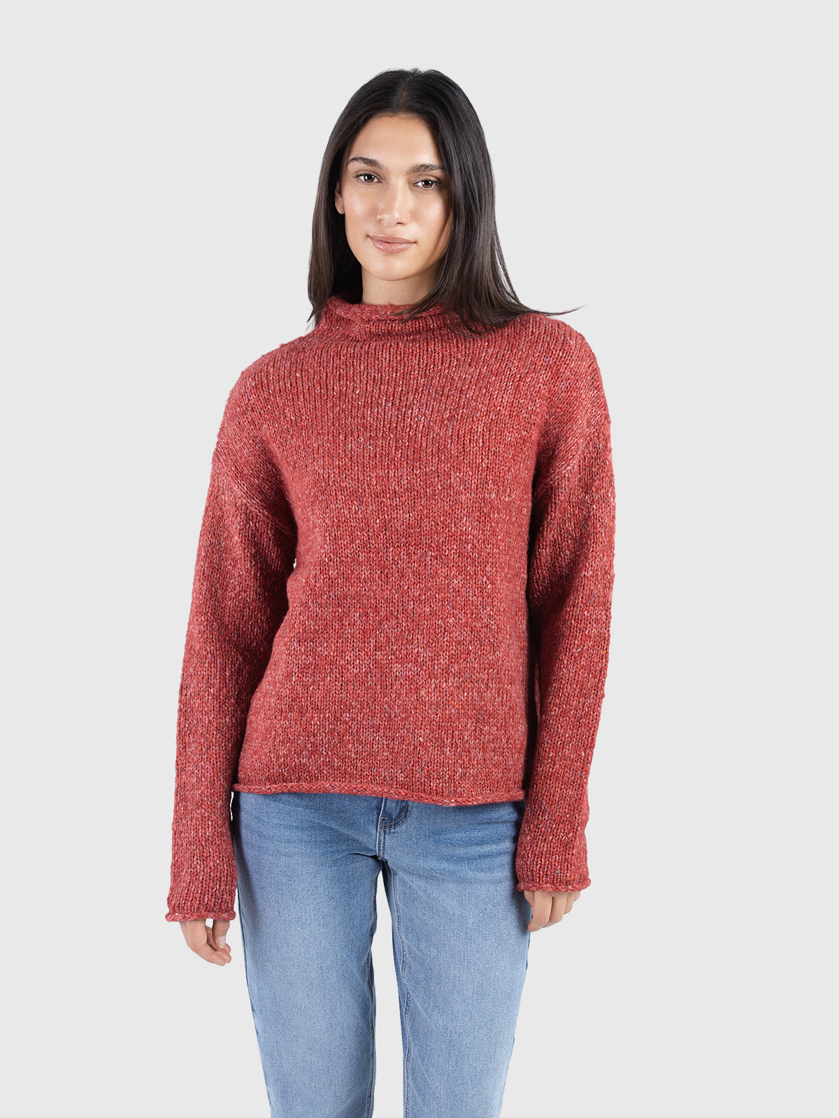 Pull basique en fils mélangés