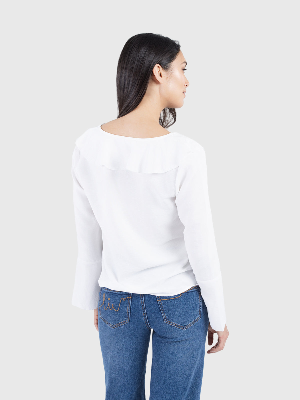 Ruffled collar blouse