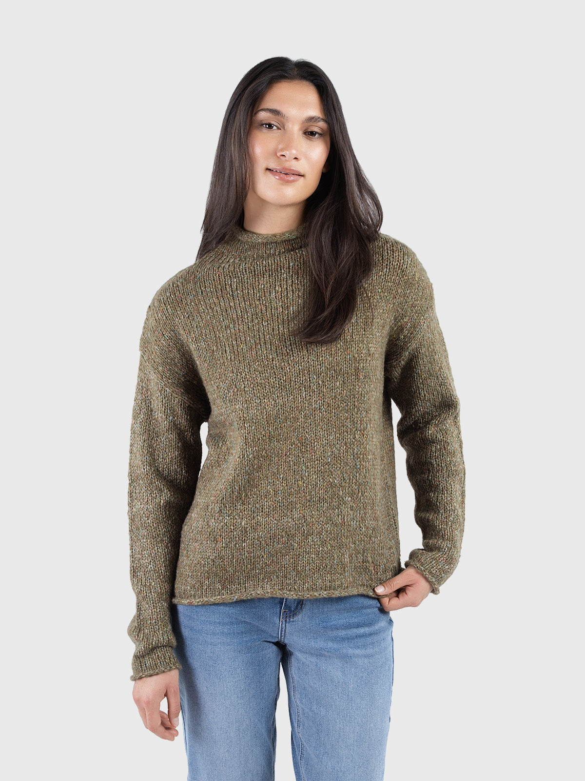 Pull basique en fils mélangés