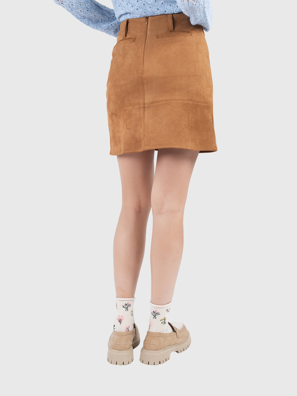 Mini sueded skirt