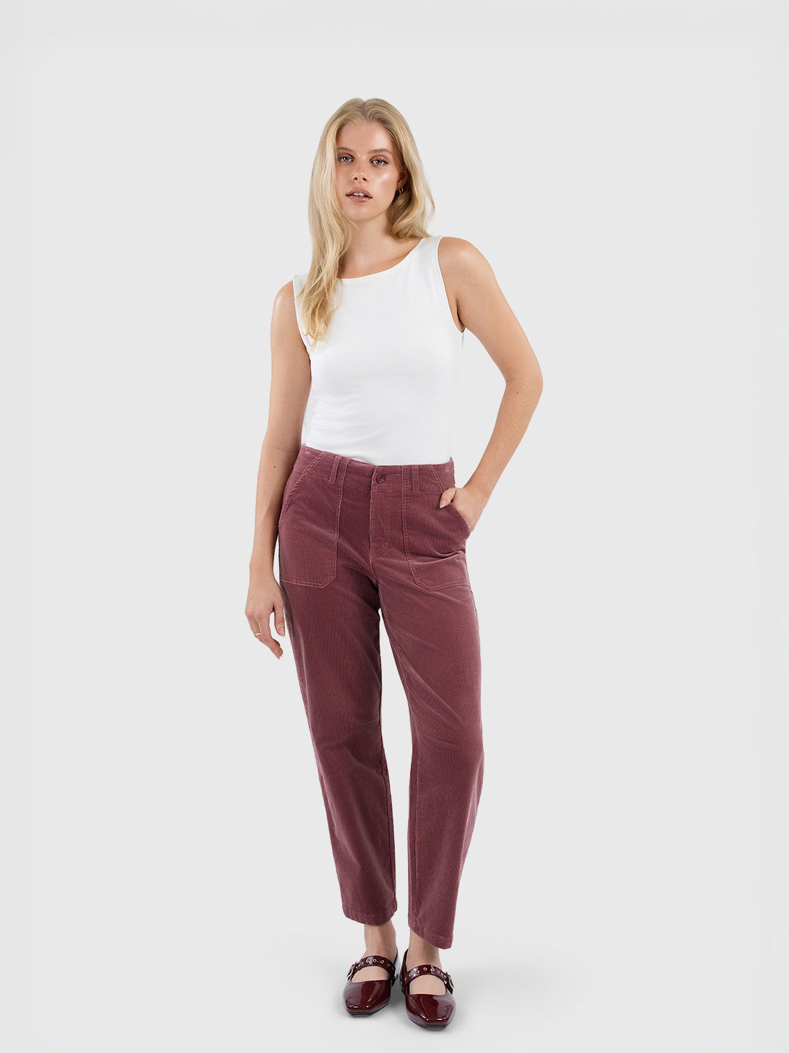 Pantalon en velours à jambes ballon