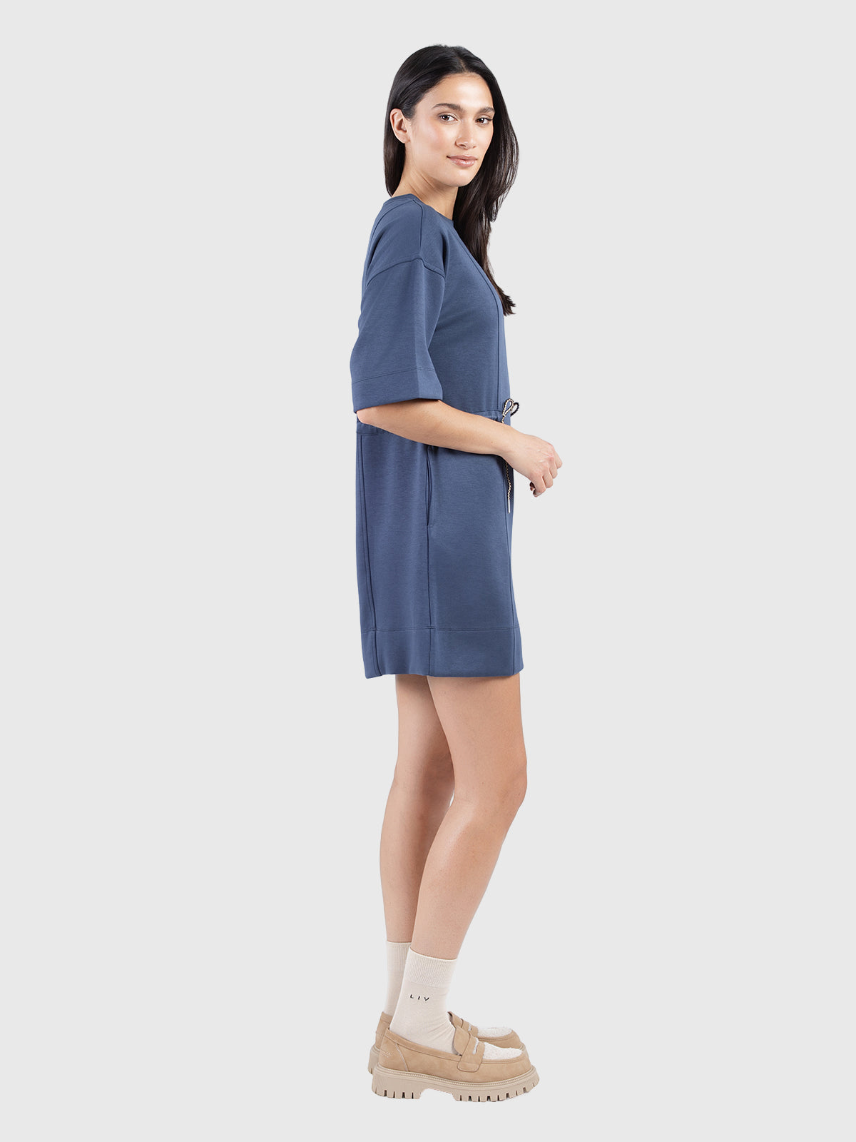 Short comfy double knit dress