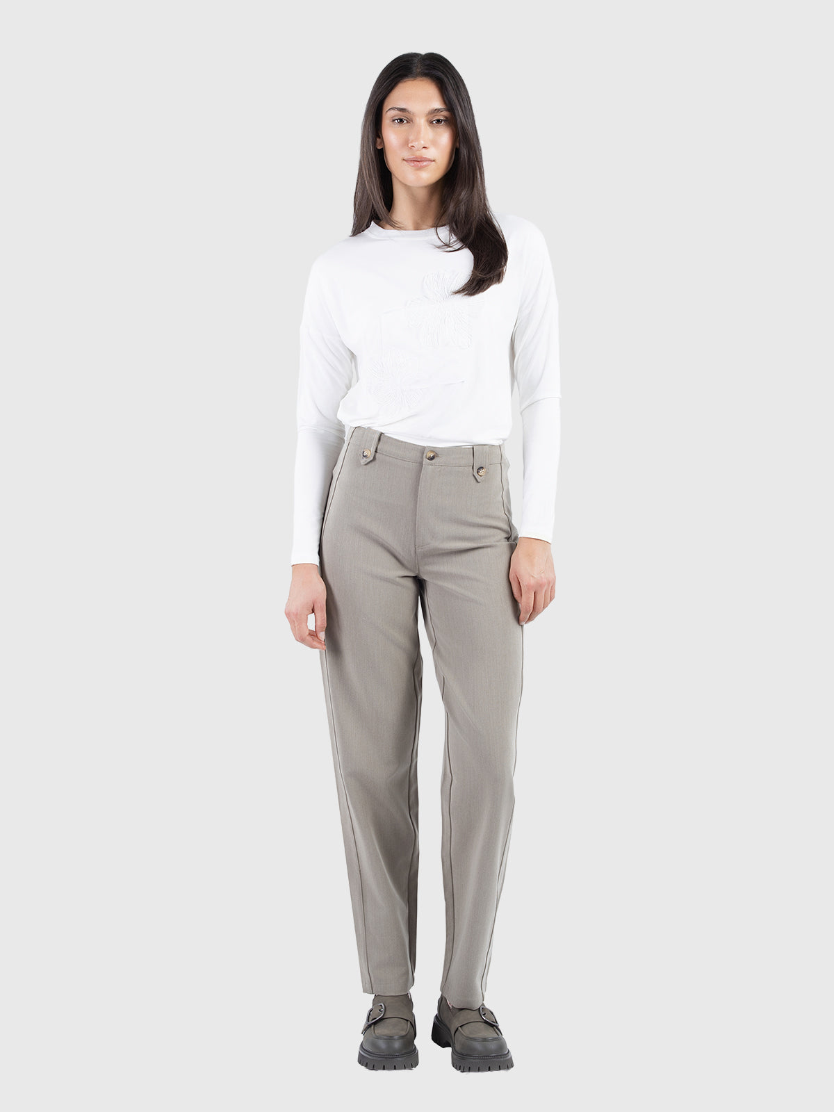Structured stitch insert pant