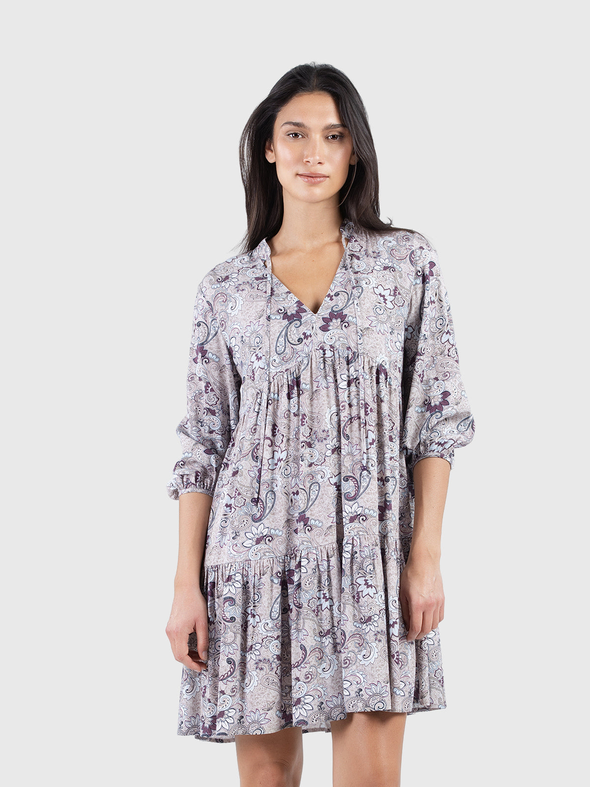 Paisley printed dress